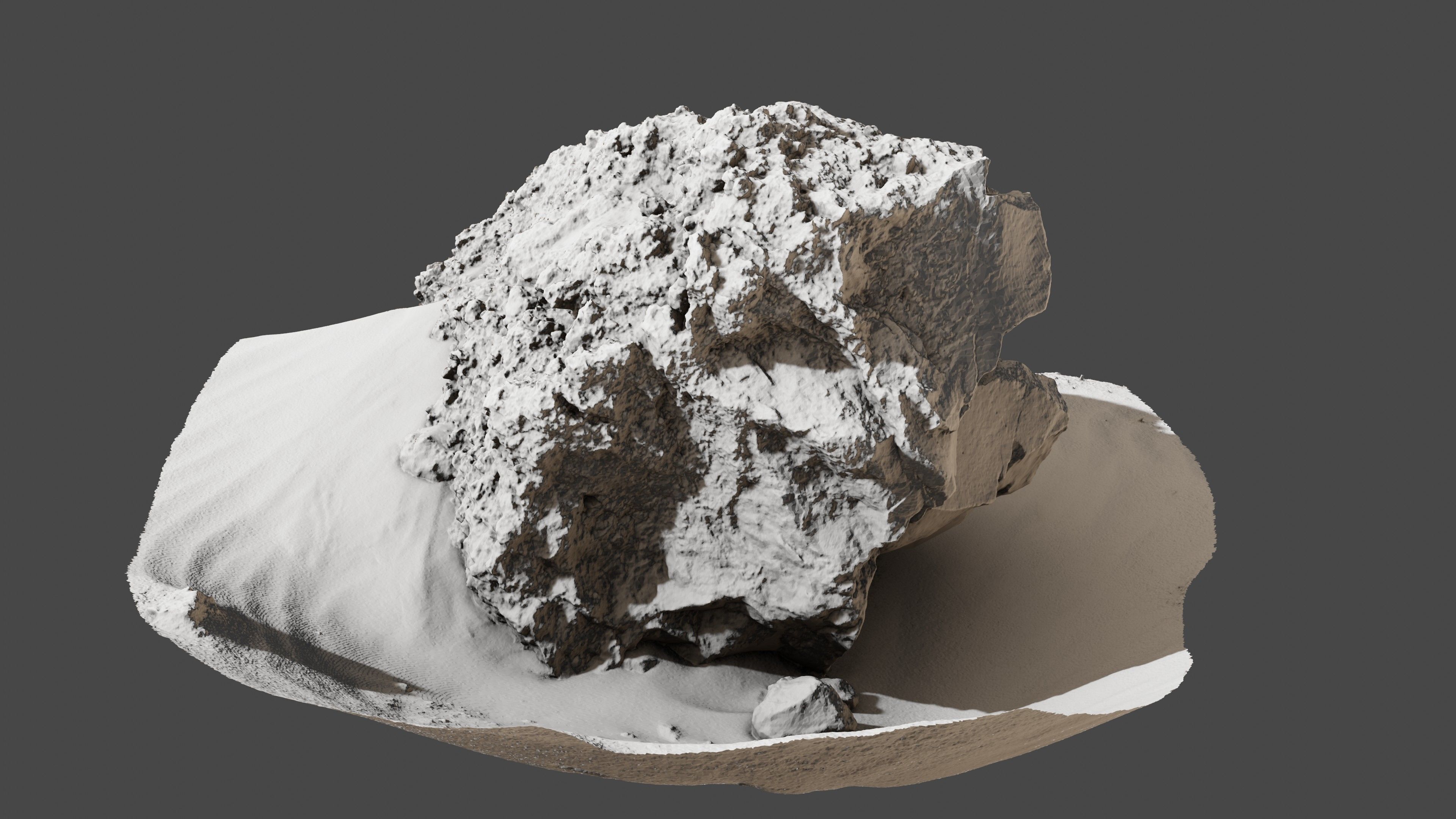 Rock05 rock in sand 3D model_1