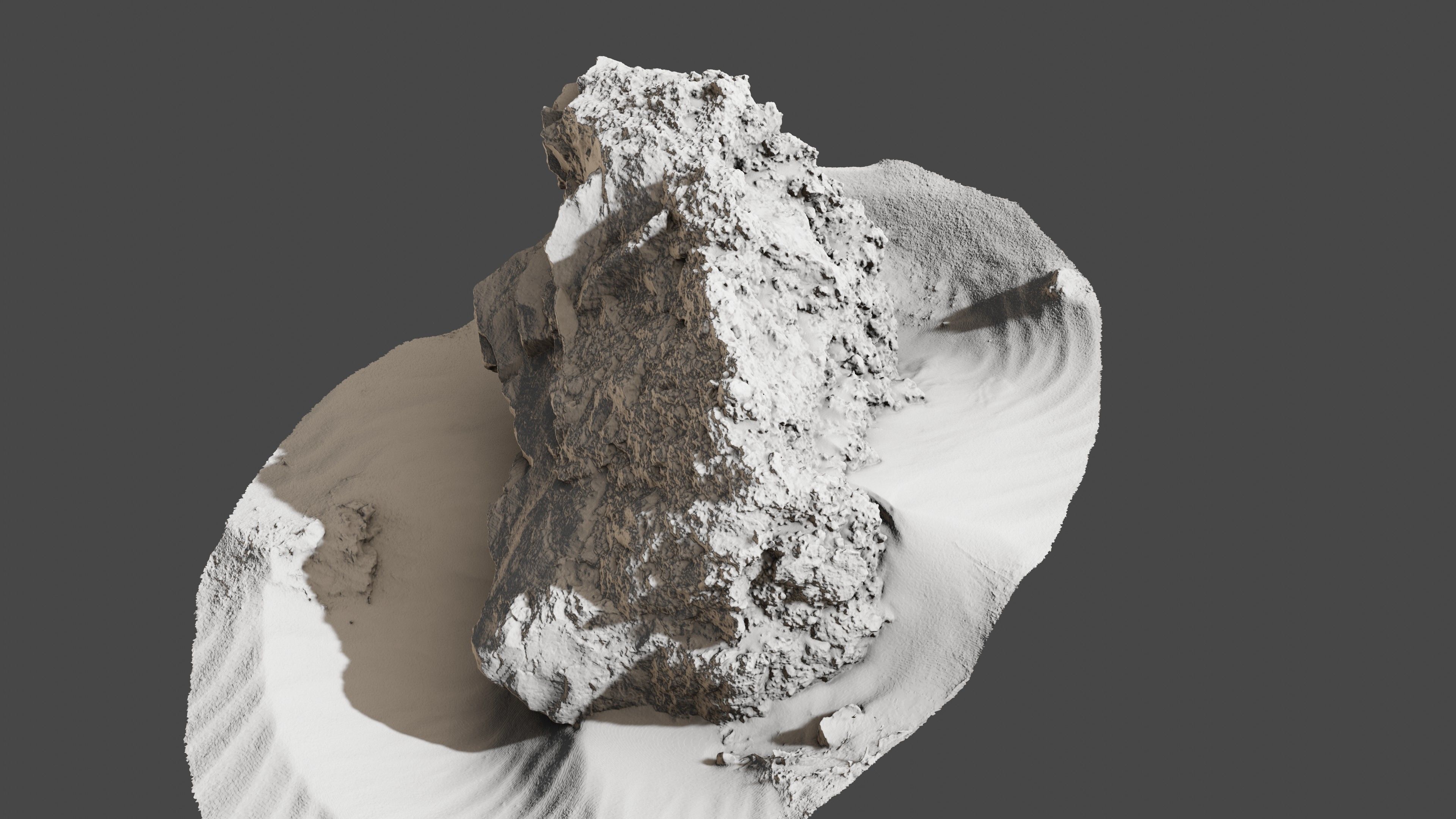 Rock05 rock in sand 3D model_6