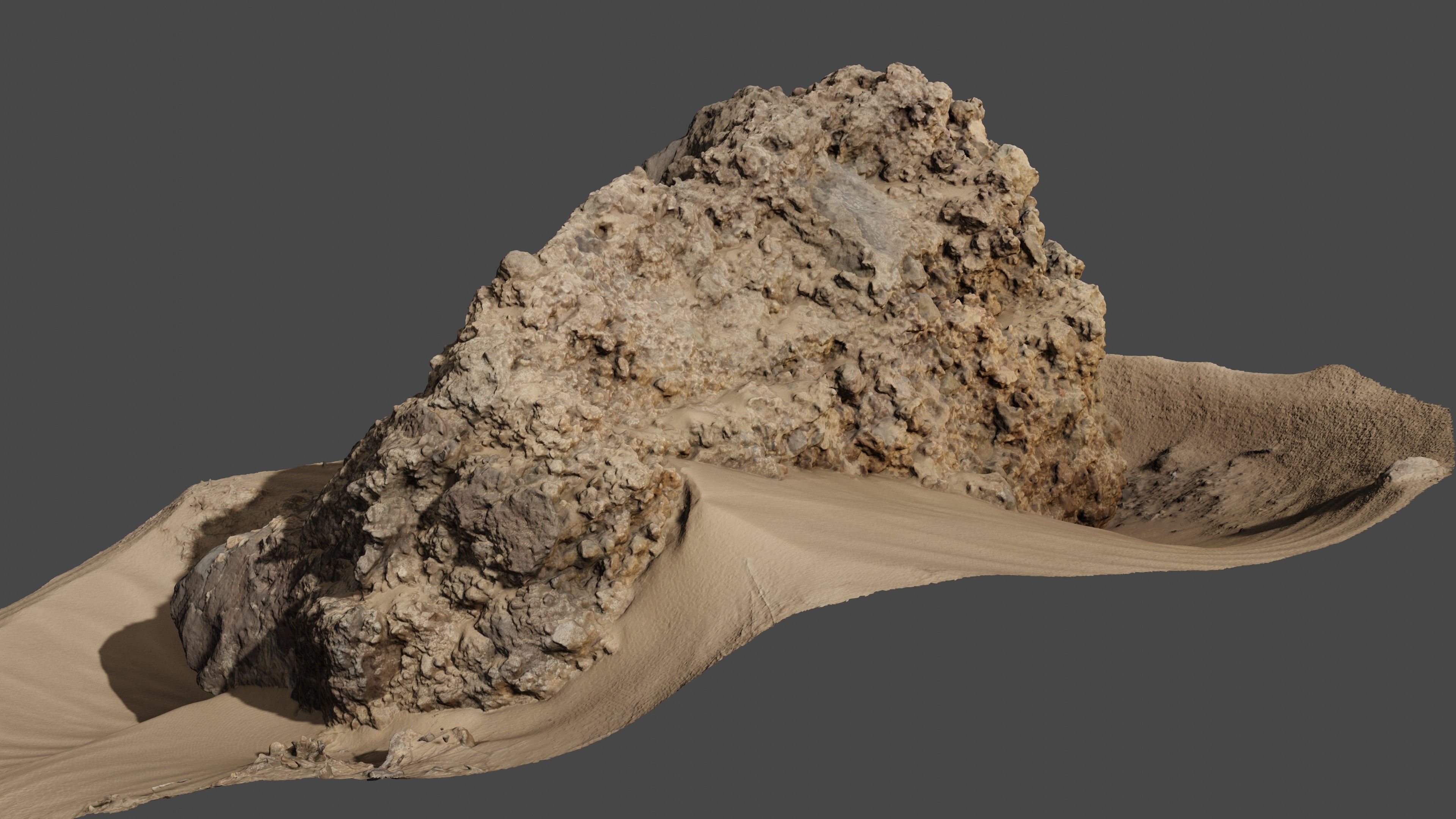 Rock05 rock in sand 3D model_10