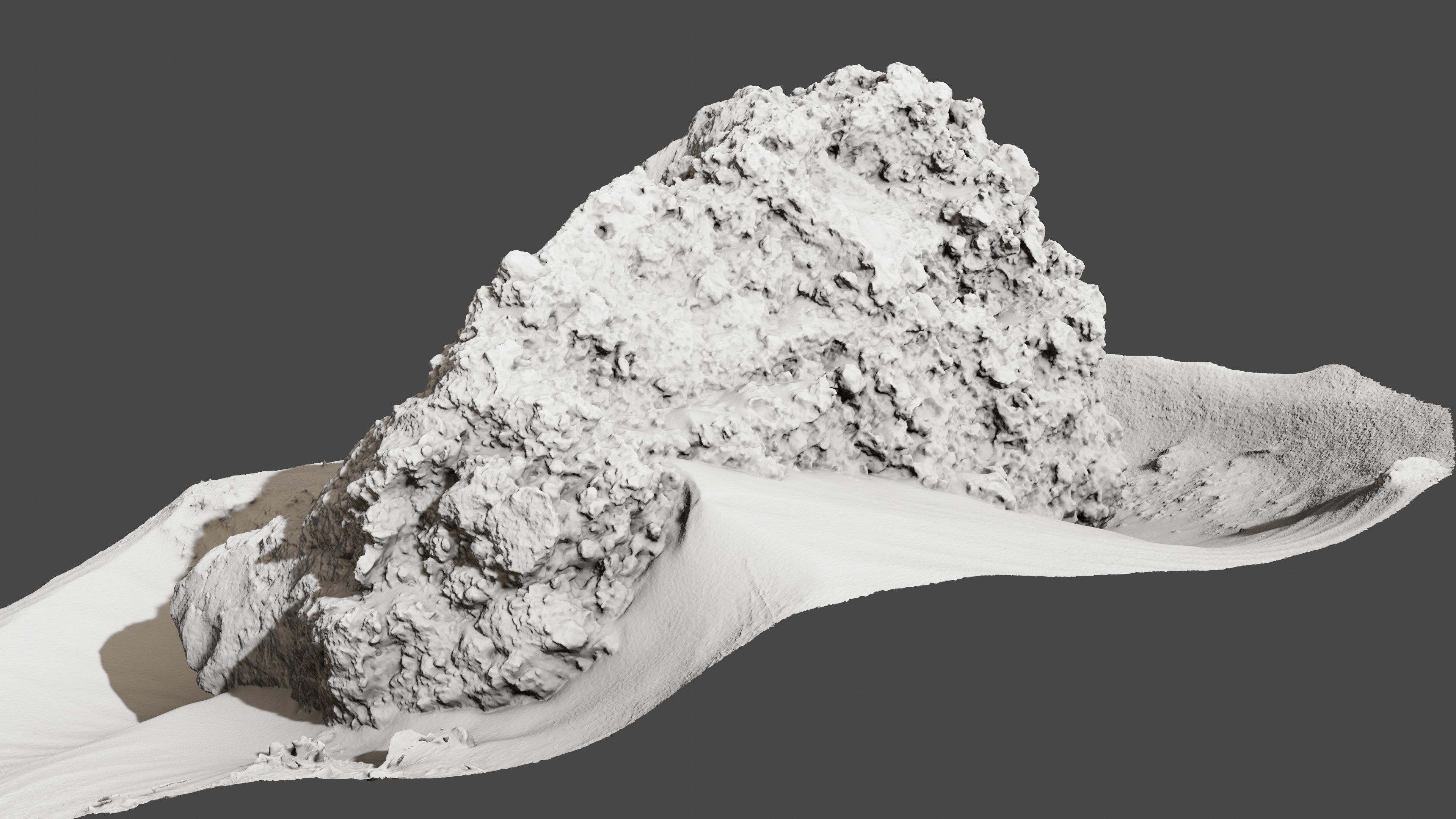Rock05 rock in sand 3D model_5