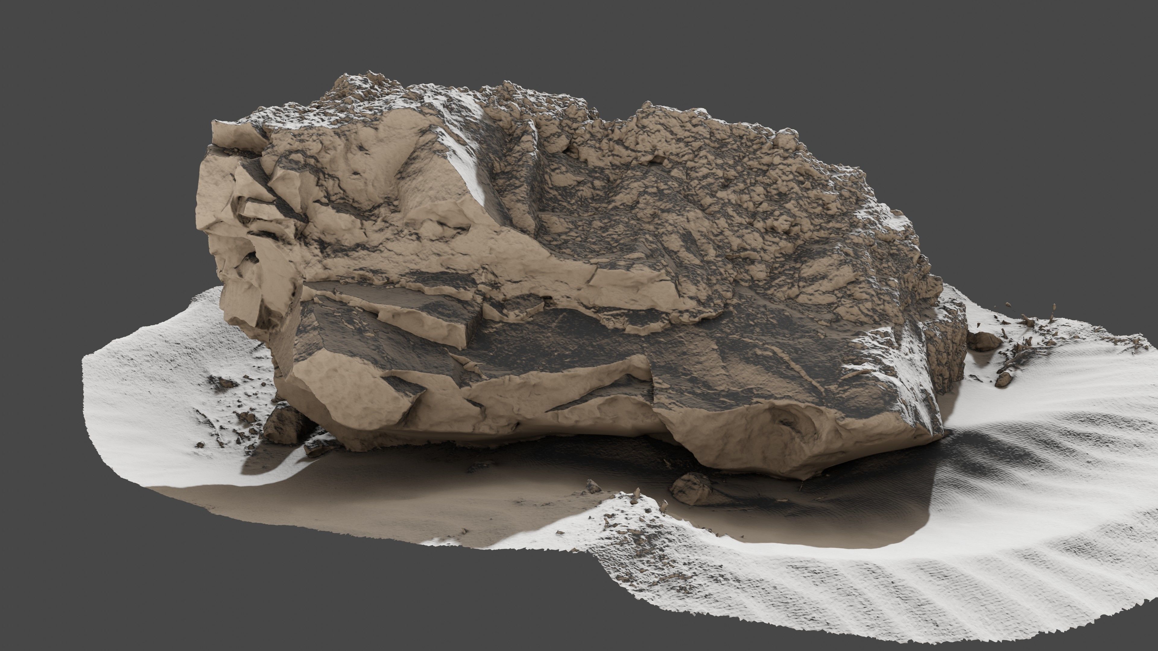 Rock05 rock in sand 3D model_15