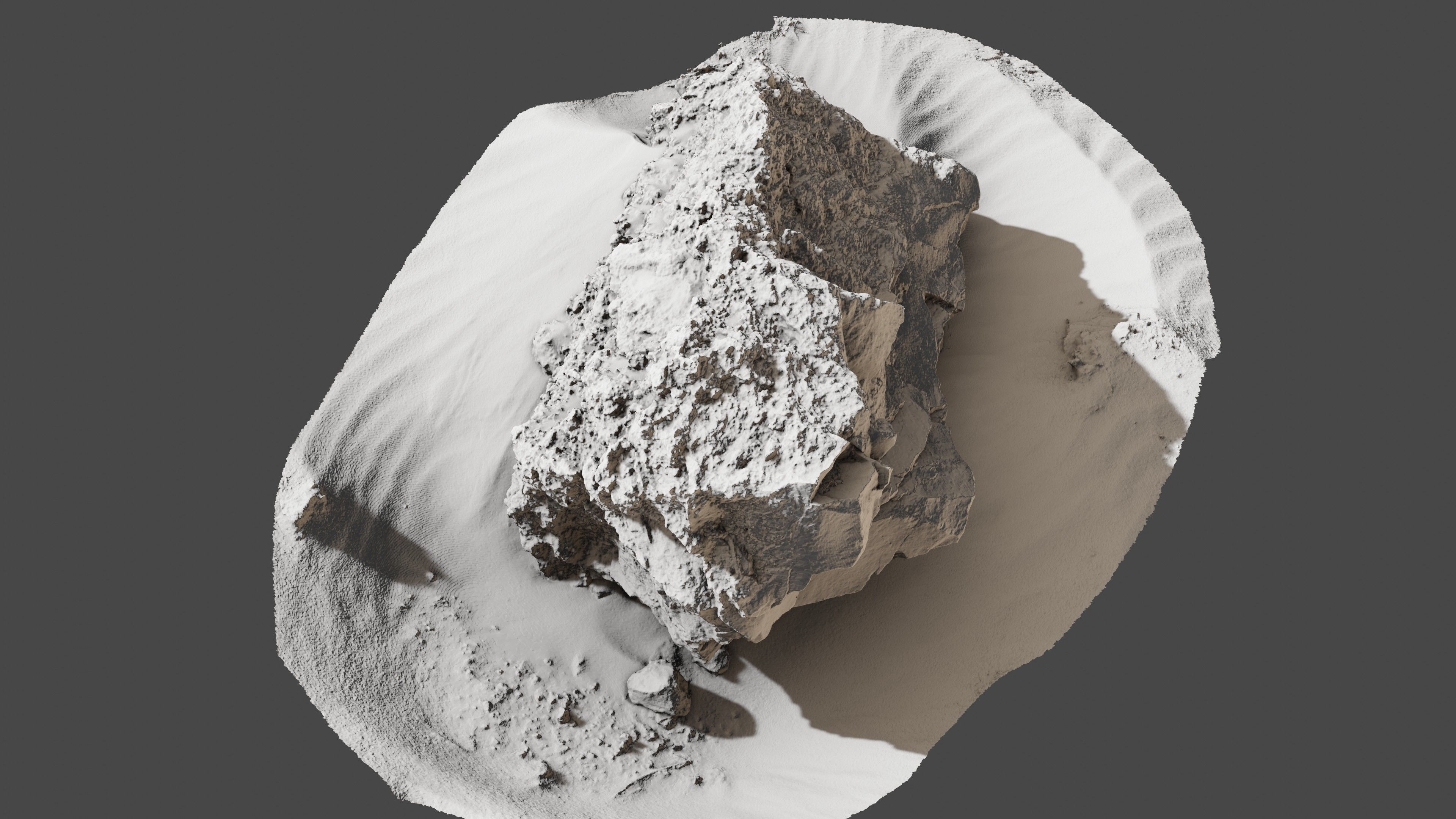 Rock05 rock in sand 3D model_4