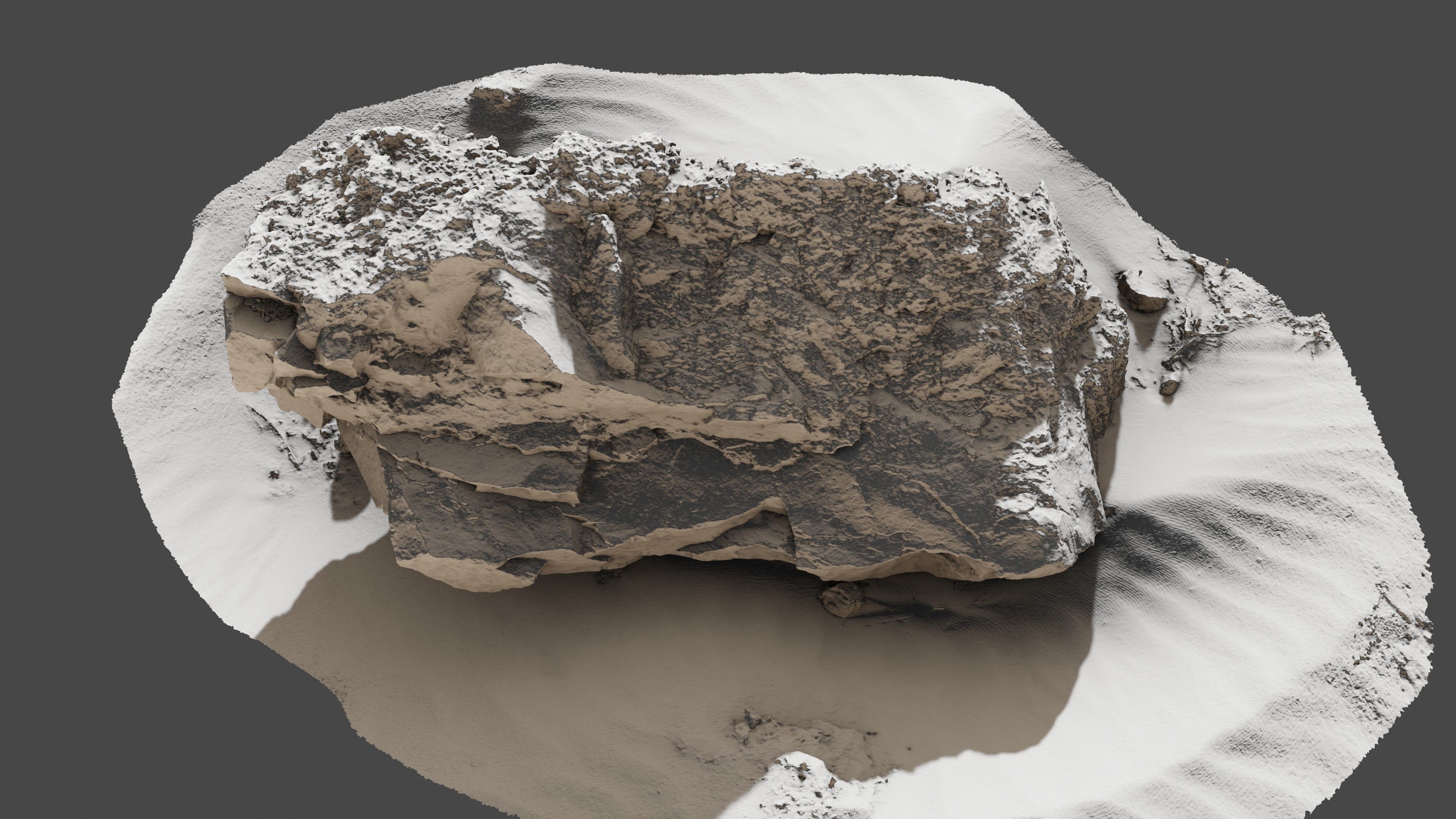 Rock05 rock in sand 3D model_11
