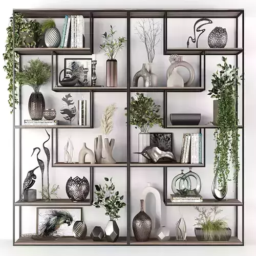 Metal Shelves with decorative elements  3D model