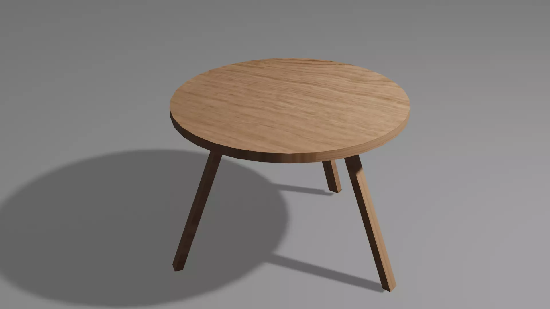 Wooden Table  Low-poly 3D model_0