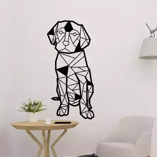 Geometric Dog Wall Decor