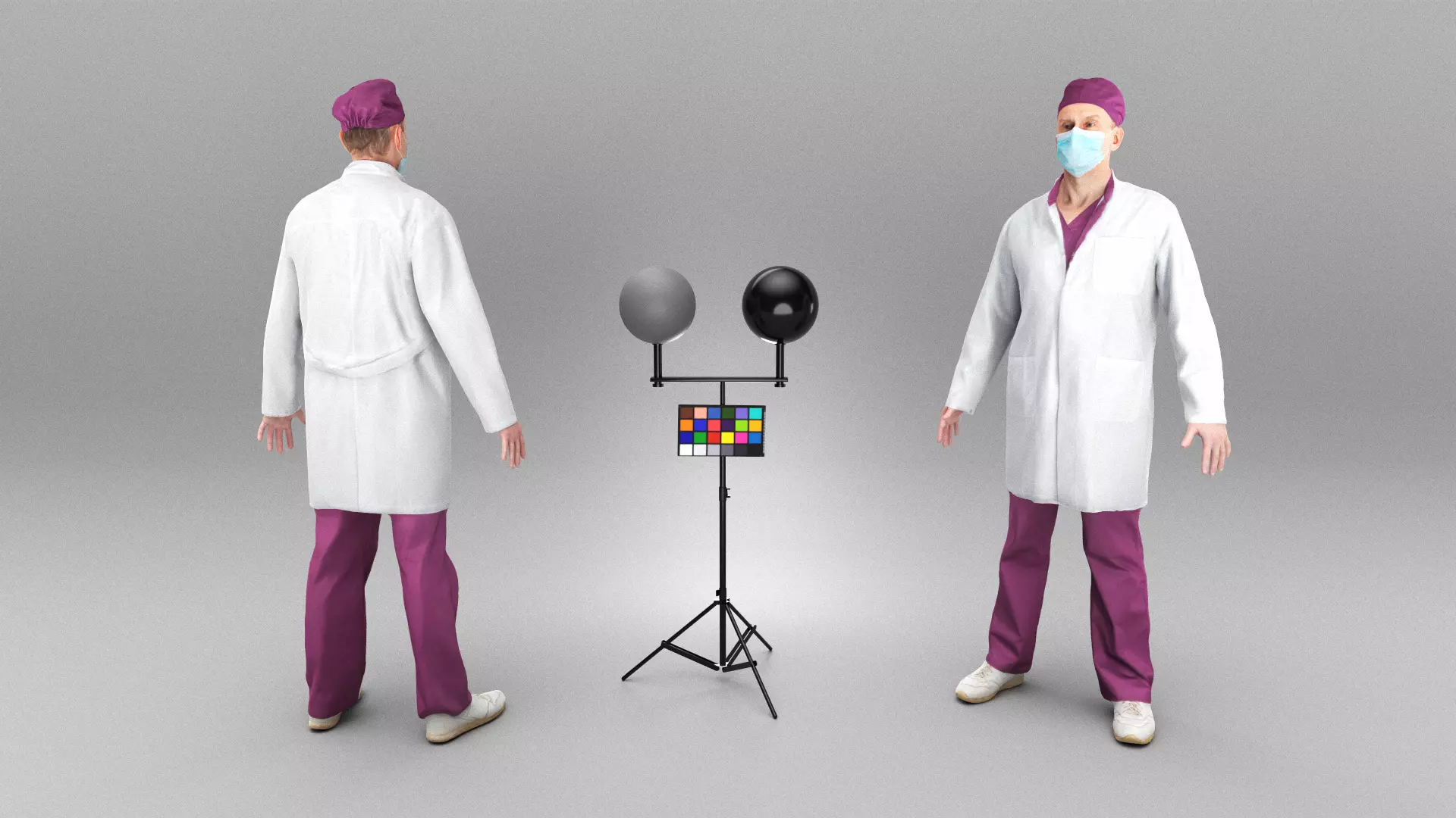 Medical doctor ready for rigging 391 Low-poly 3D model_0