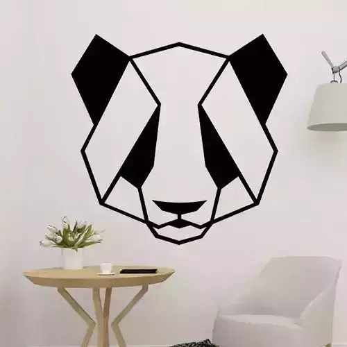 Geometric Panda Decor