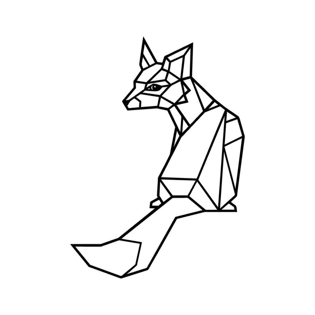 Geometric Fox Decor 3D print model_2
