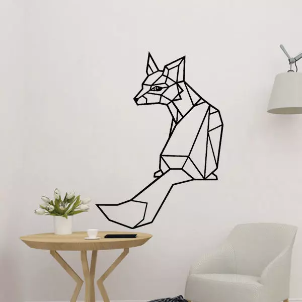 Geometric Fox Decor 3D print model_0