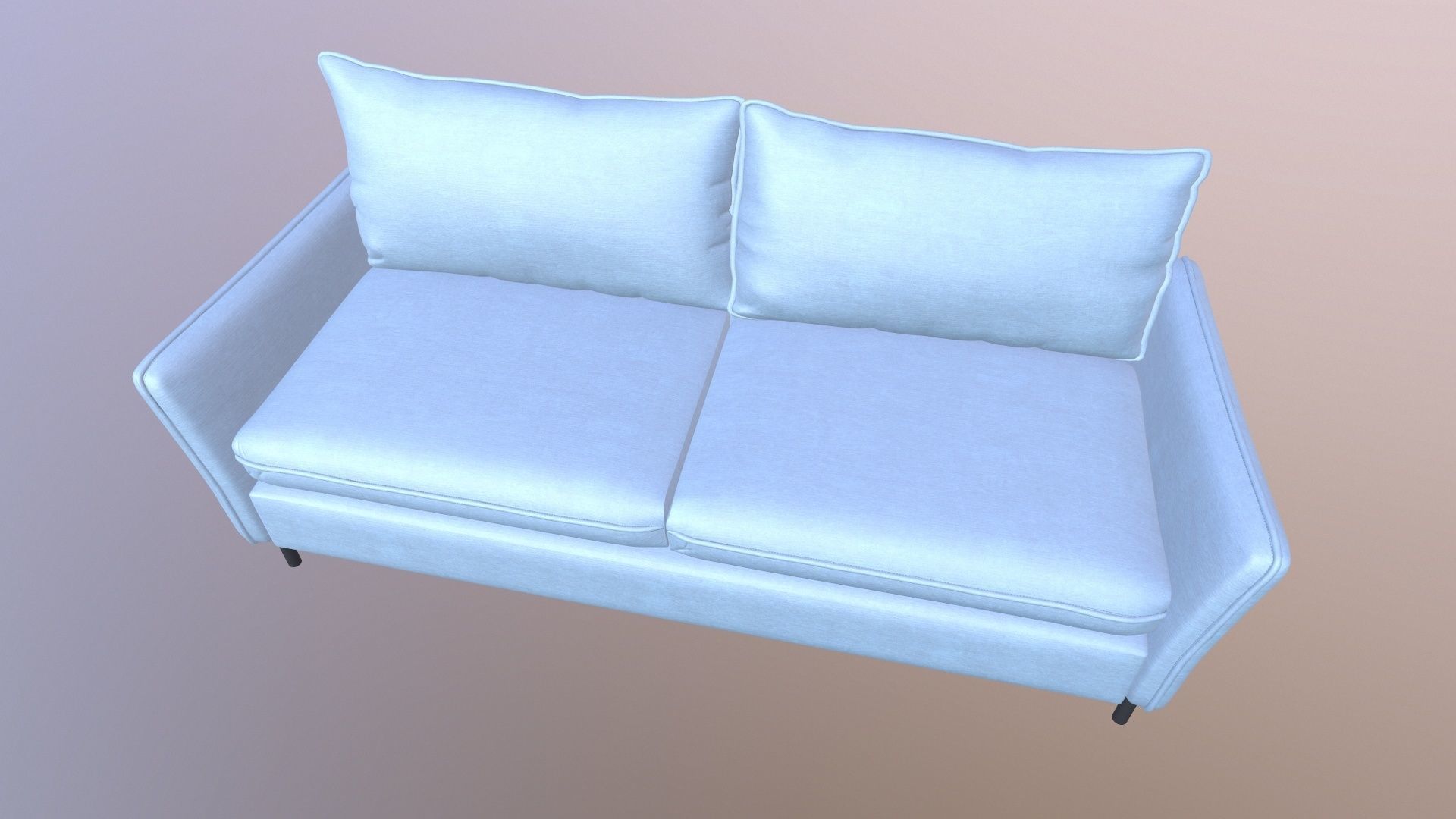 LoveSeat Sofa 3D model_7