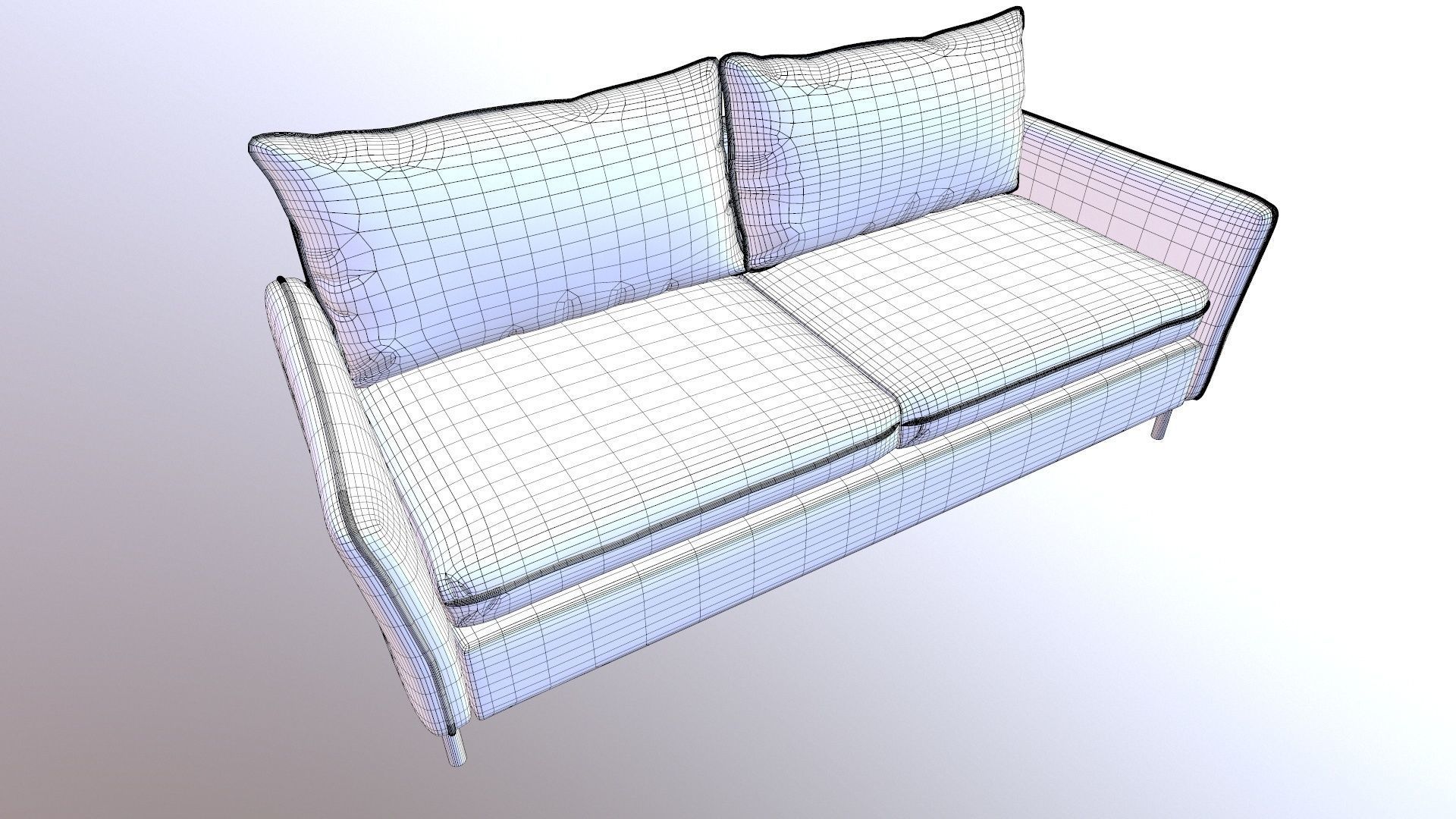 LoveSeat Sofa 3D model_15