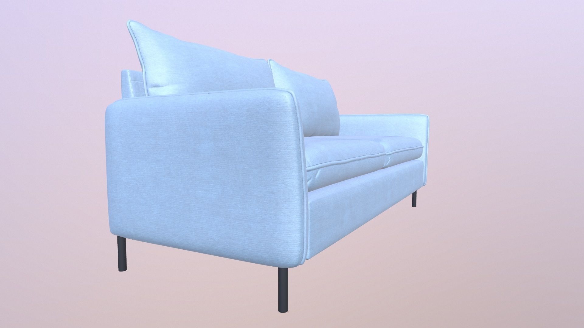 LoveSeat Sofa 3D model_2