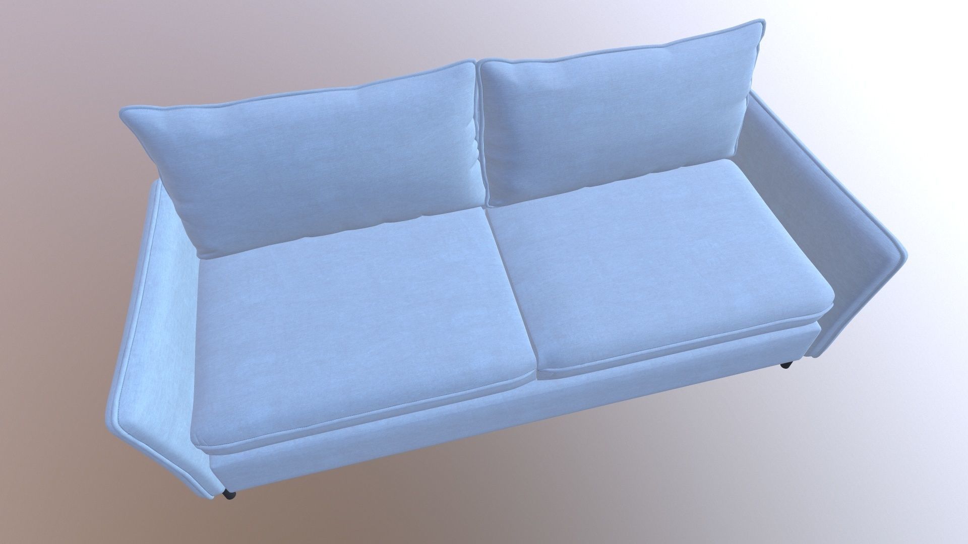 LoveSeat Sofa 3D model_11