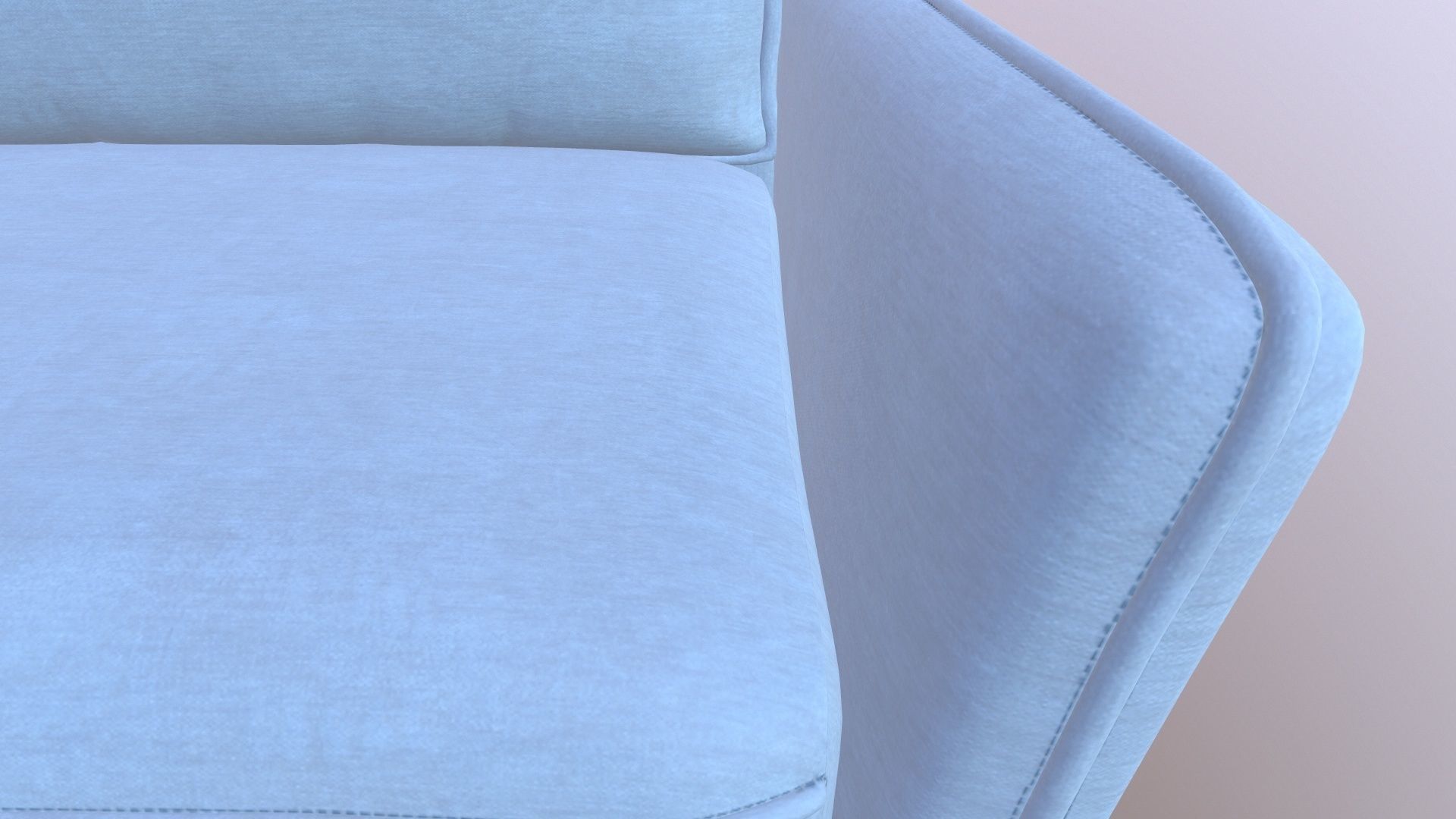 LoveSeat Sofa 3D model_10