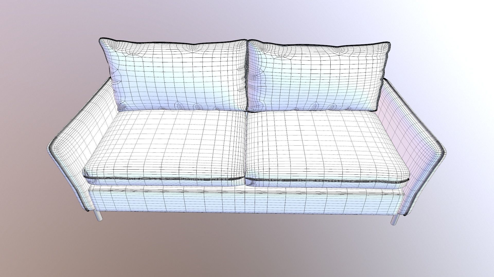 LoveSeat Sofa 3D model_14