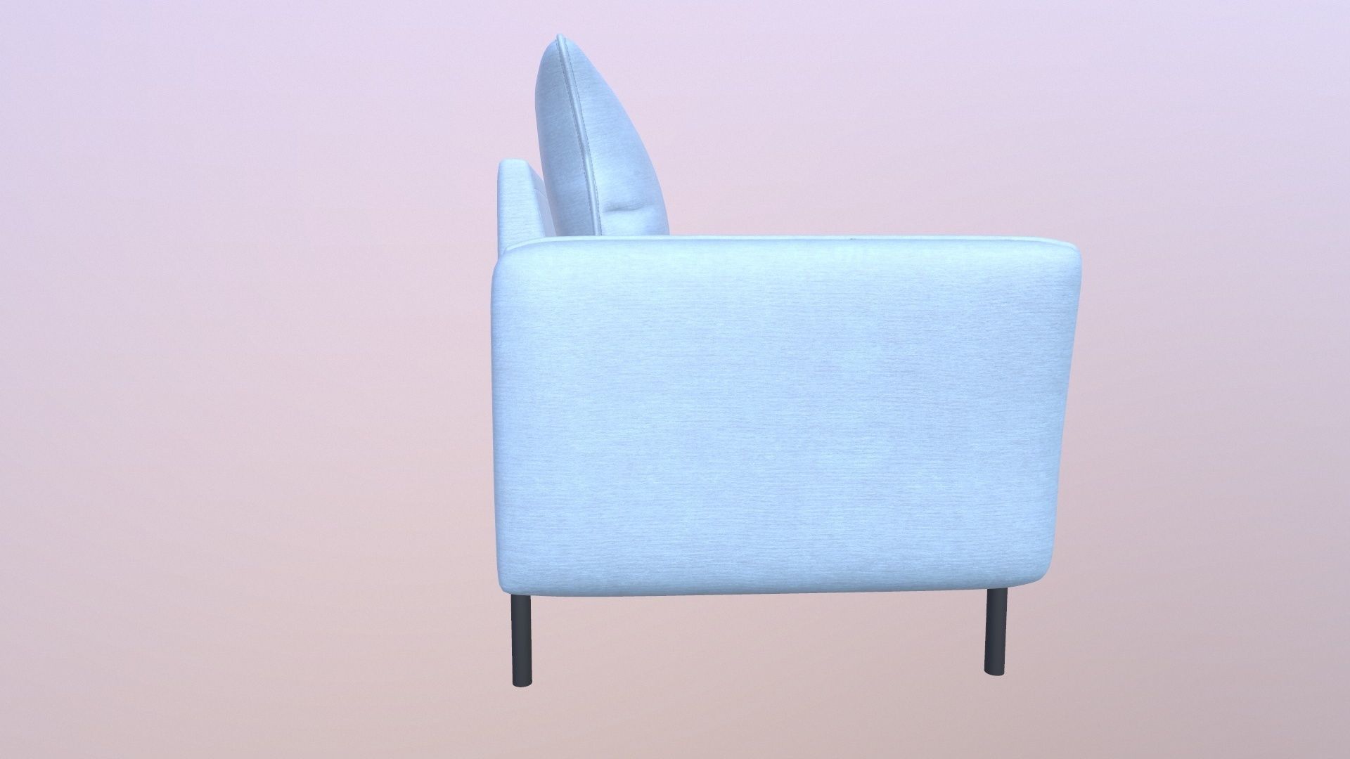 LoveSeat Sofa 3D model_3