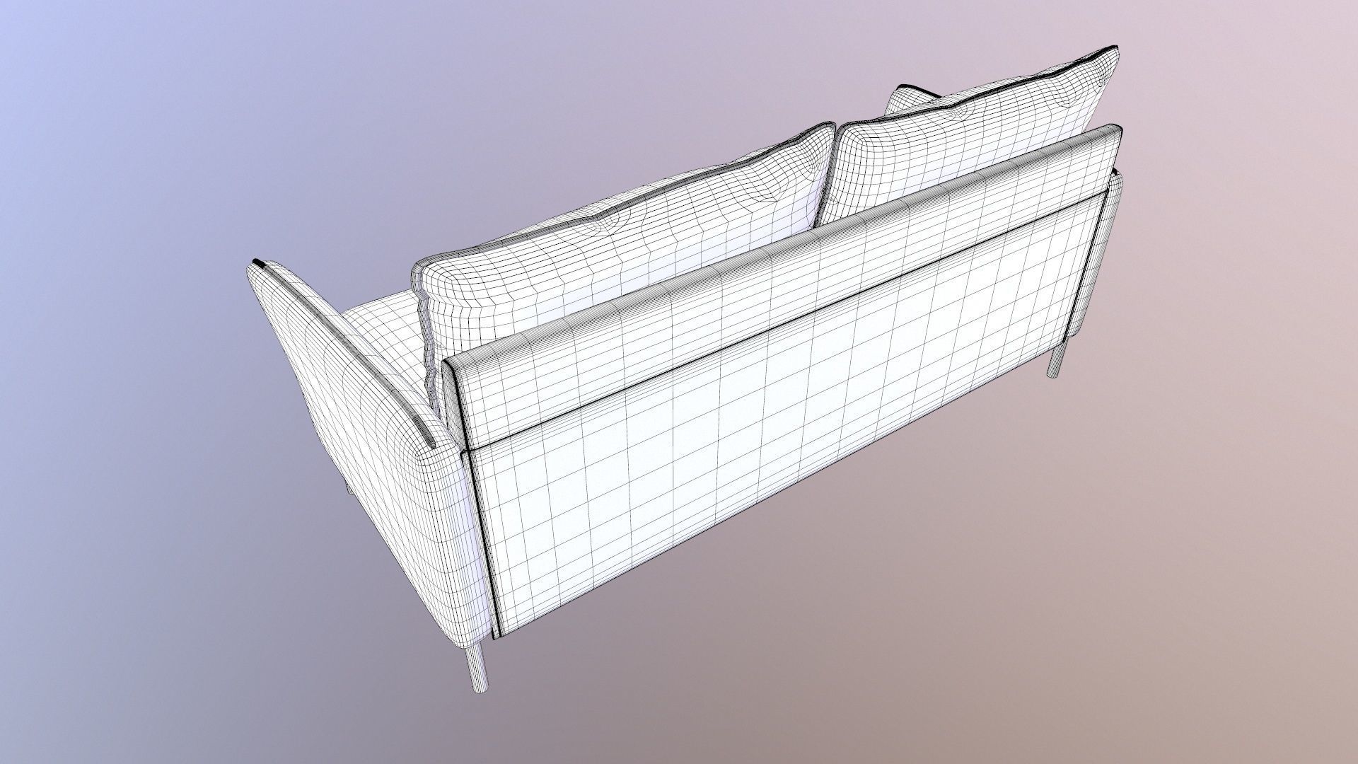 LoveSeat Sofa 3D model_17