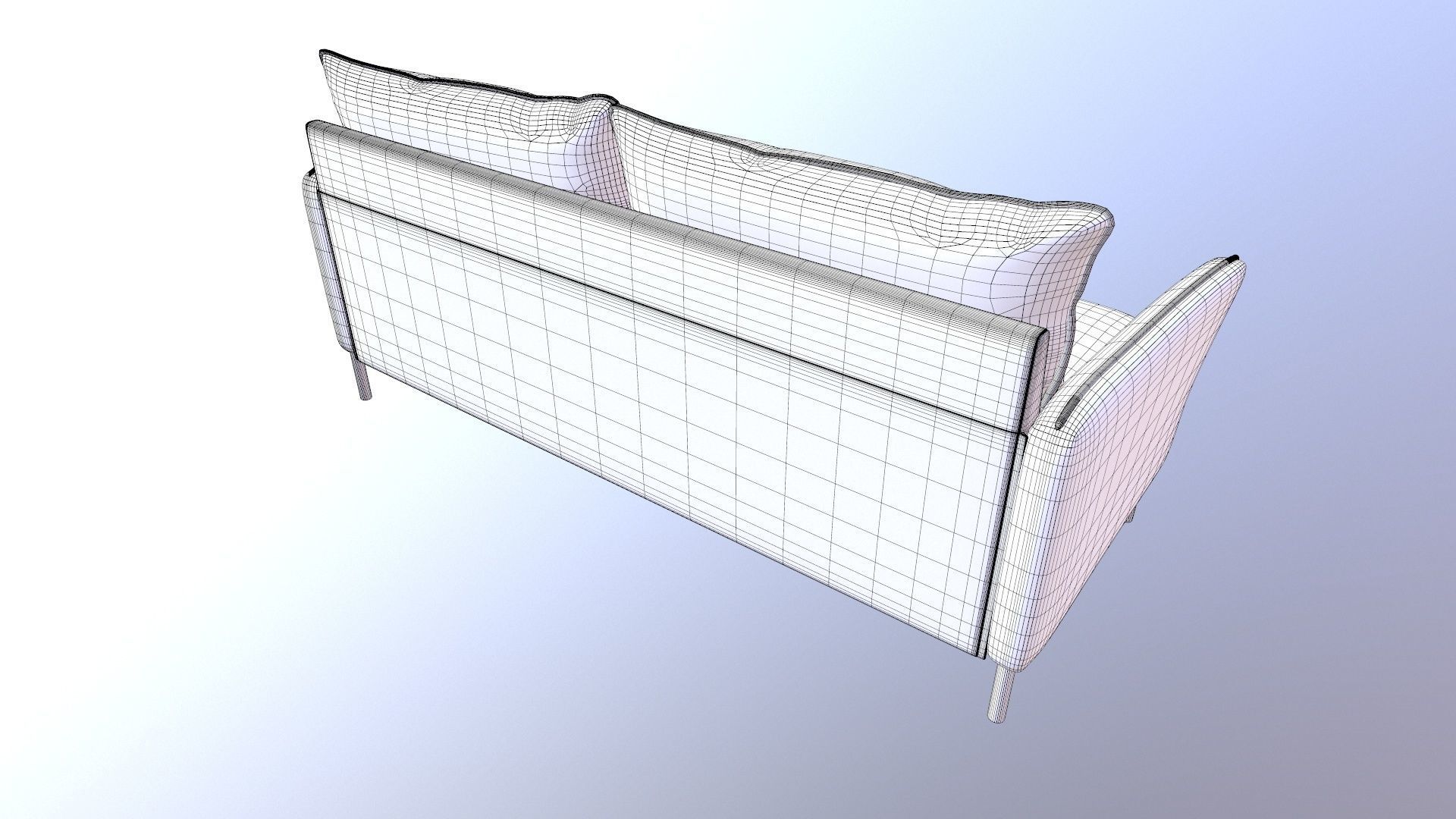 LoveSeat Sofa 3D model_16