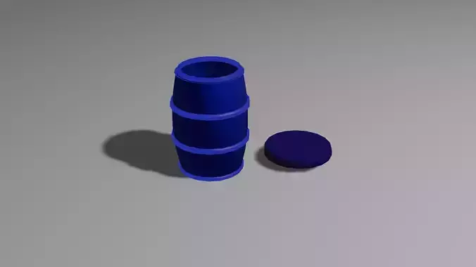 Lowpoly Barel cup Free low-poly 3D model