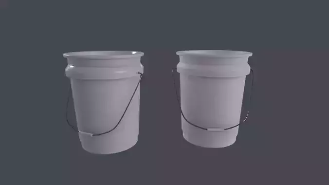 Plastic Bucket 3D Model