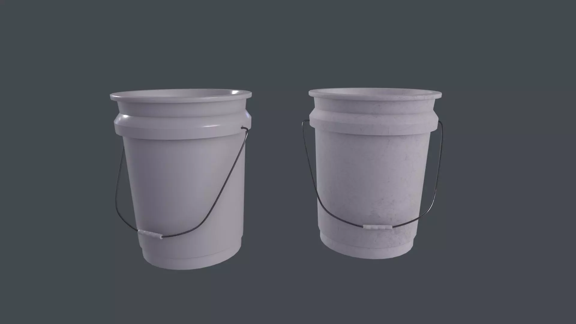 Plastic Bucket 3D Model Low-poly 3D model_0