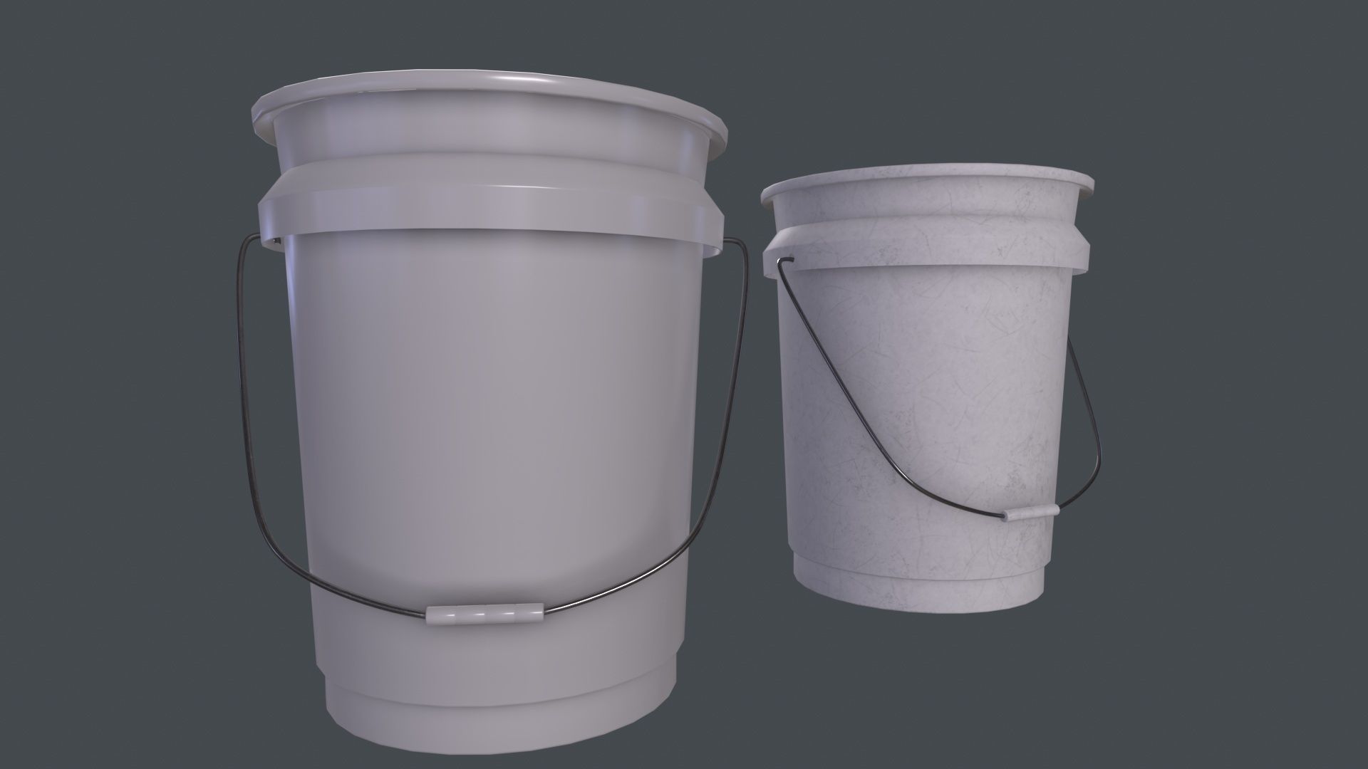 Plastic Bucket 3D Model Low-poly 3D model_5