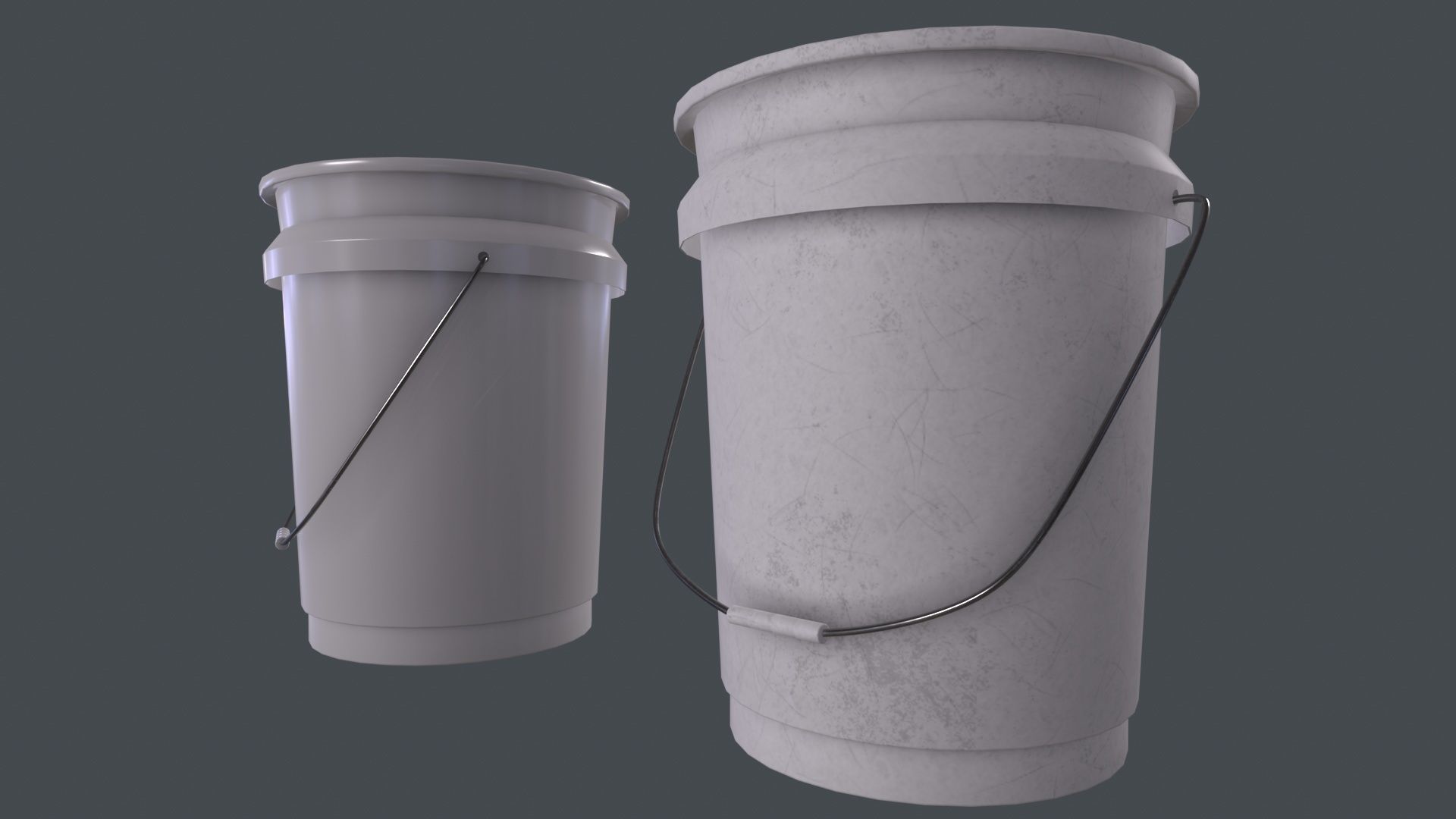 Plastic Bucket 3D Model Low-poly 3D model_4
