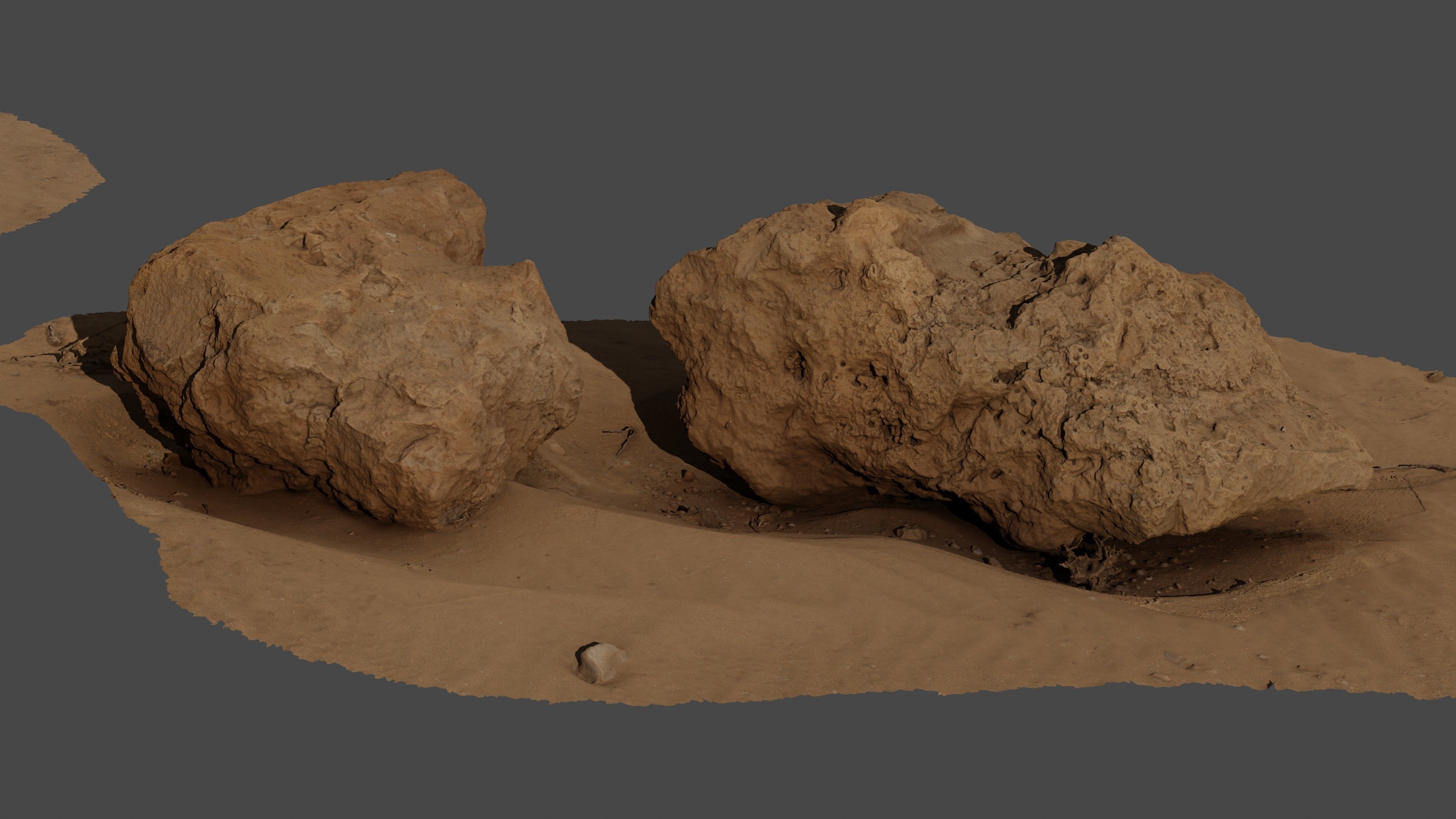 Rock07 two rocks 3D model_4