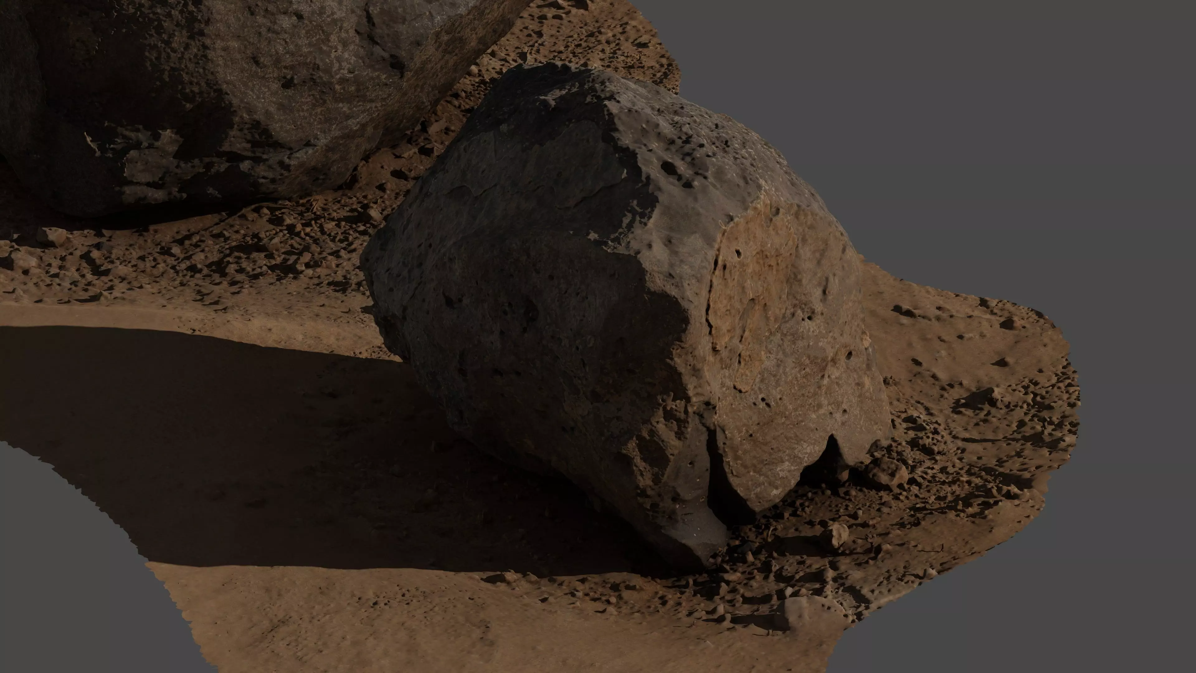 Rock07 two rocks 3D model_0