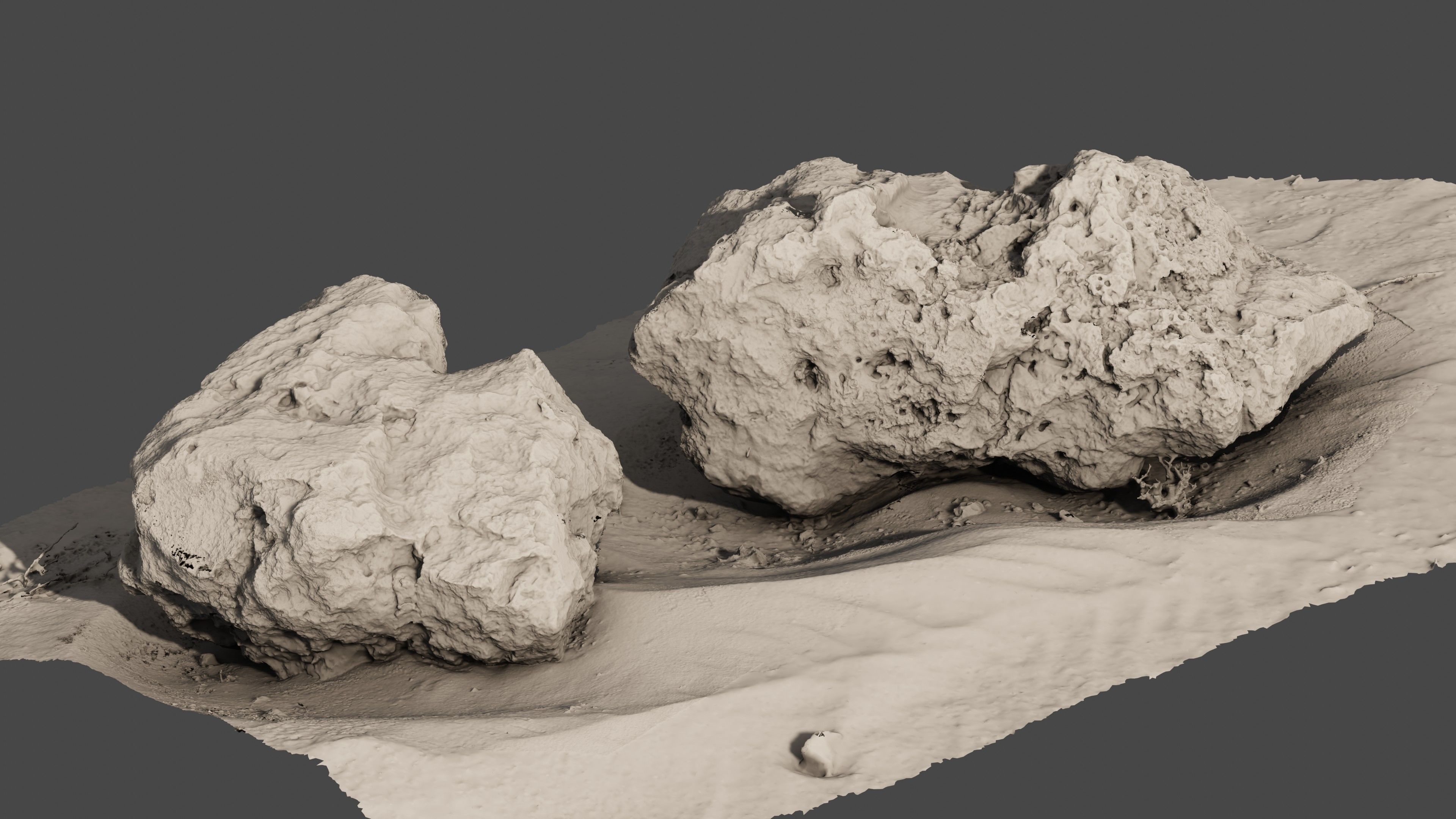 Rock07 two rocks 3D model_9