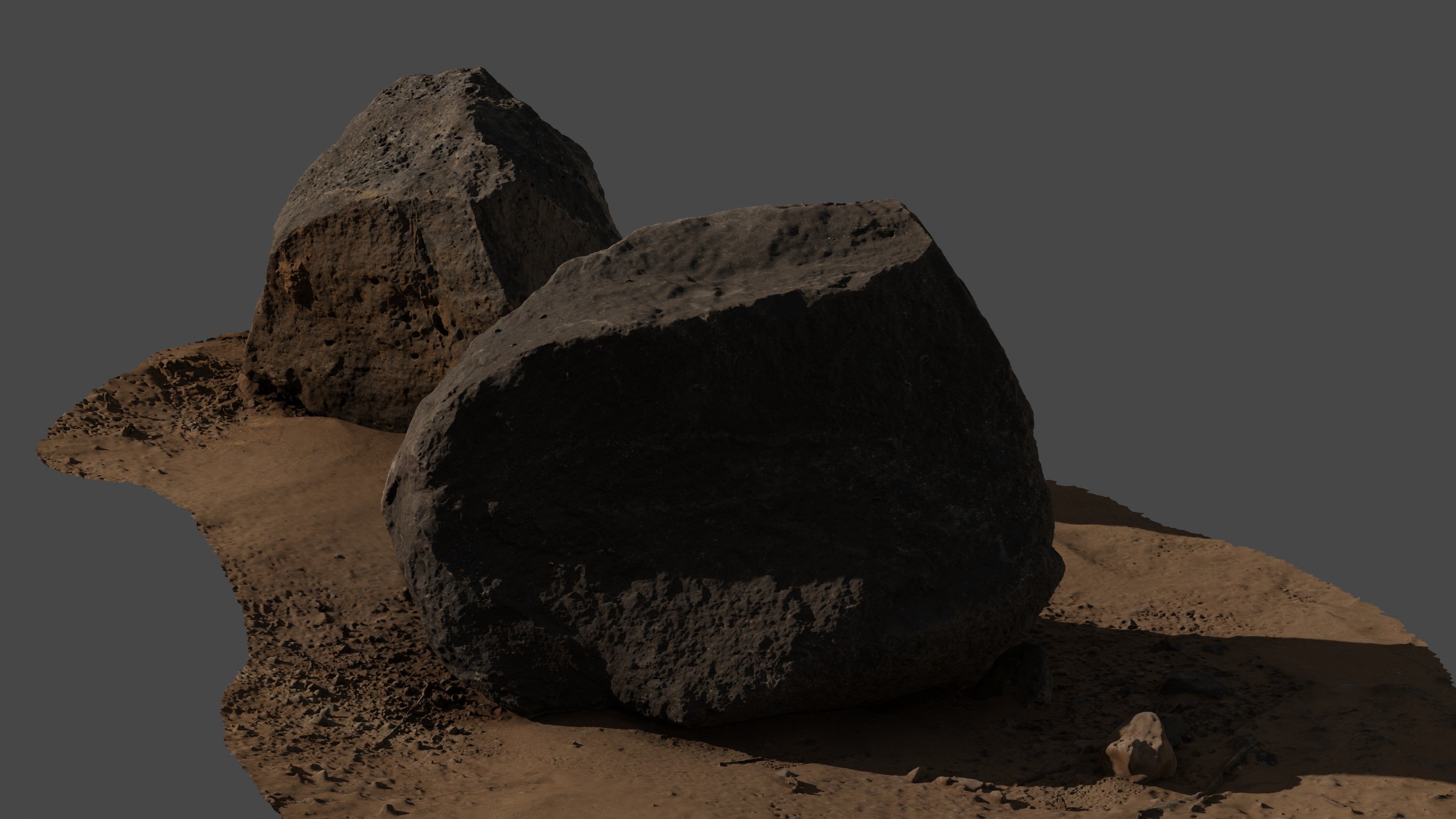 Rock07 two rocks 3D model_6