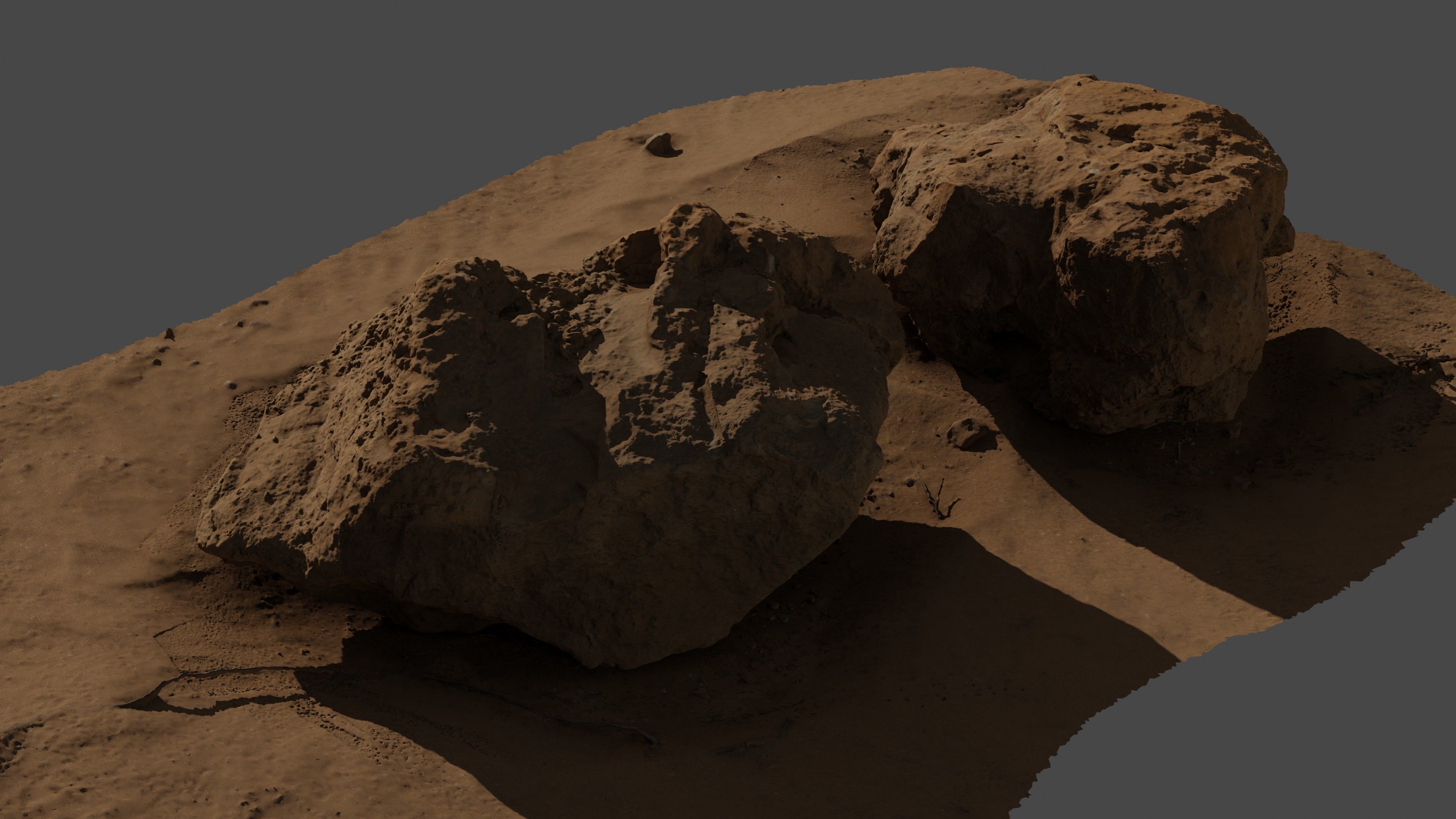 Rock07 two rocks 3D model_35