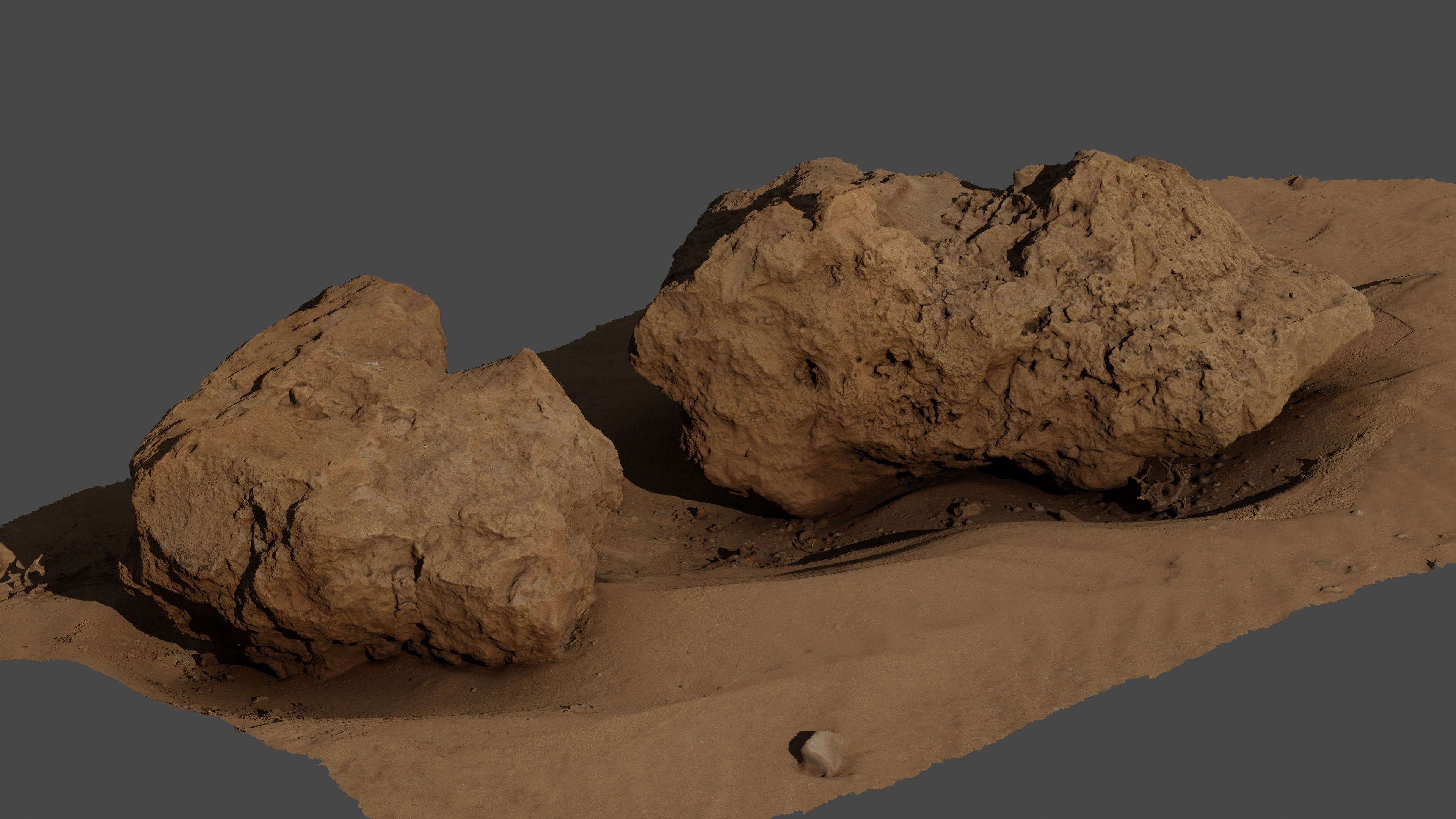 Rock07 two rocks 3D model_14
