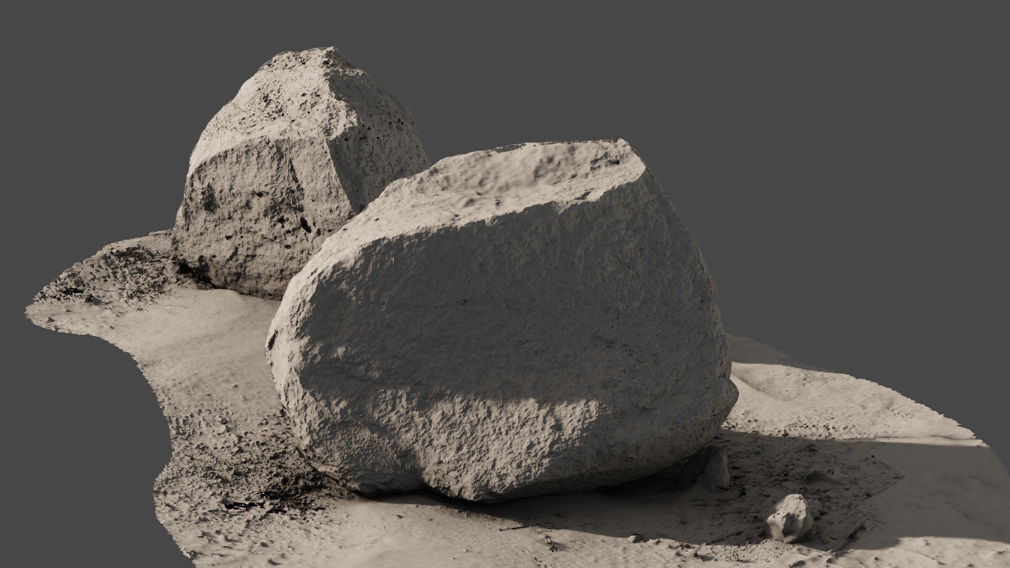 Rock07 two rocks 3D model_7