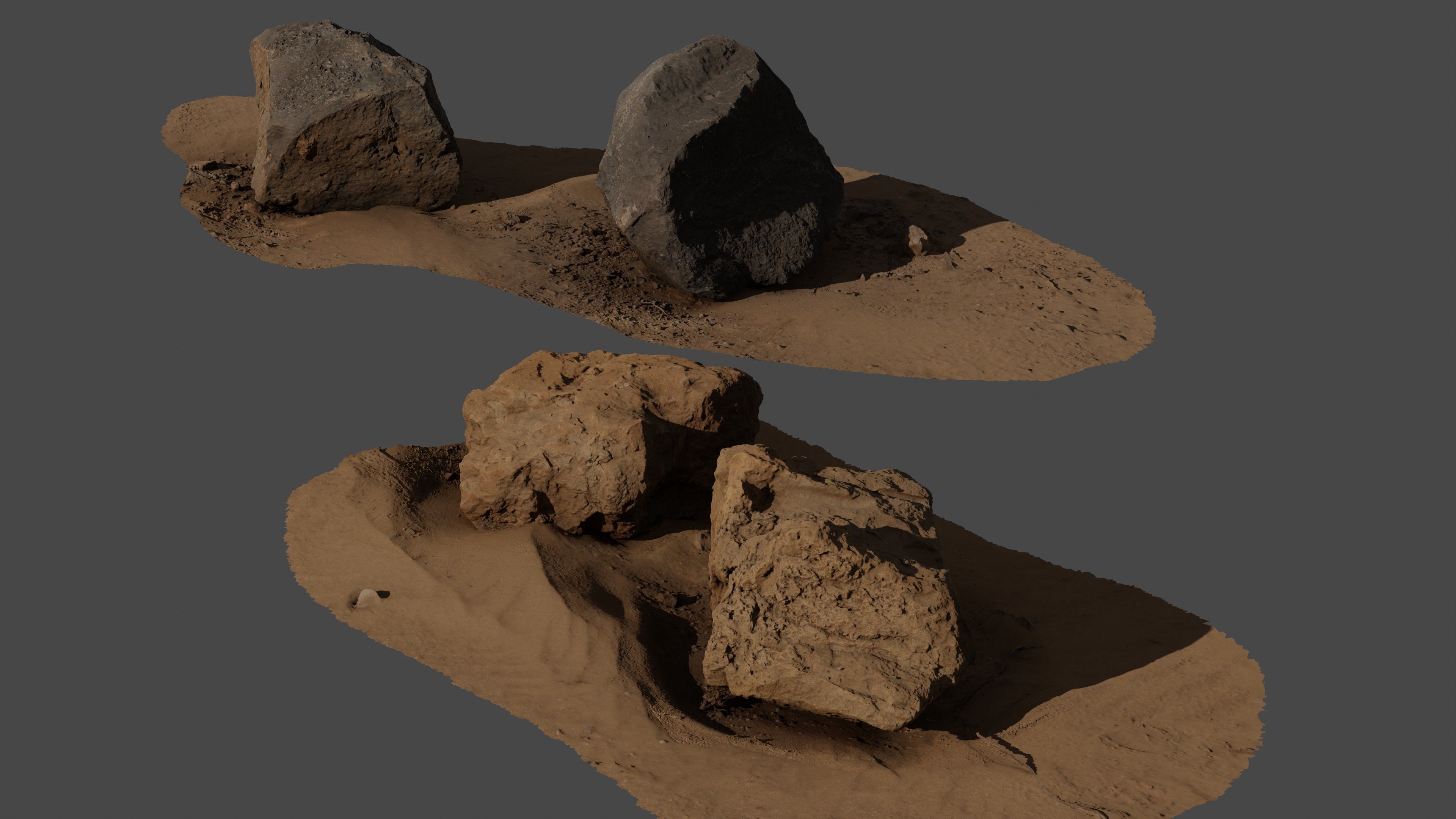 Rock07 two rocks 3D model_10