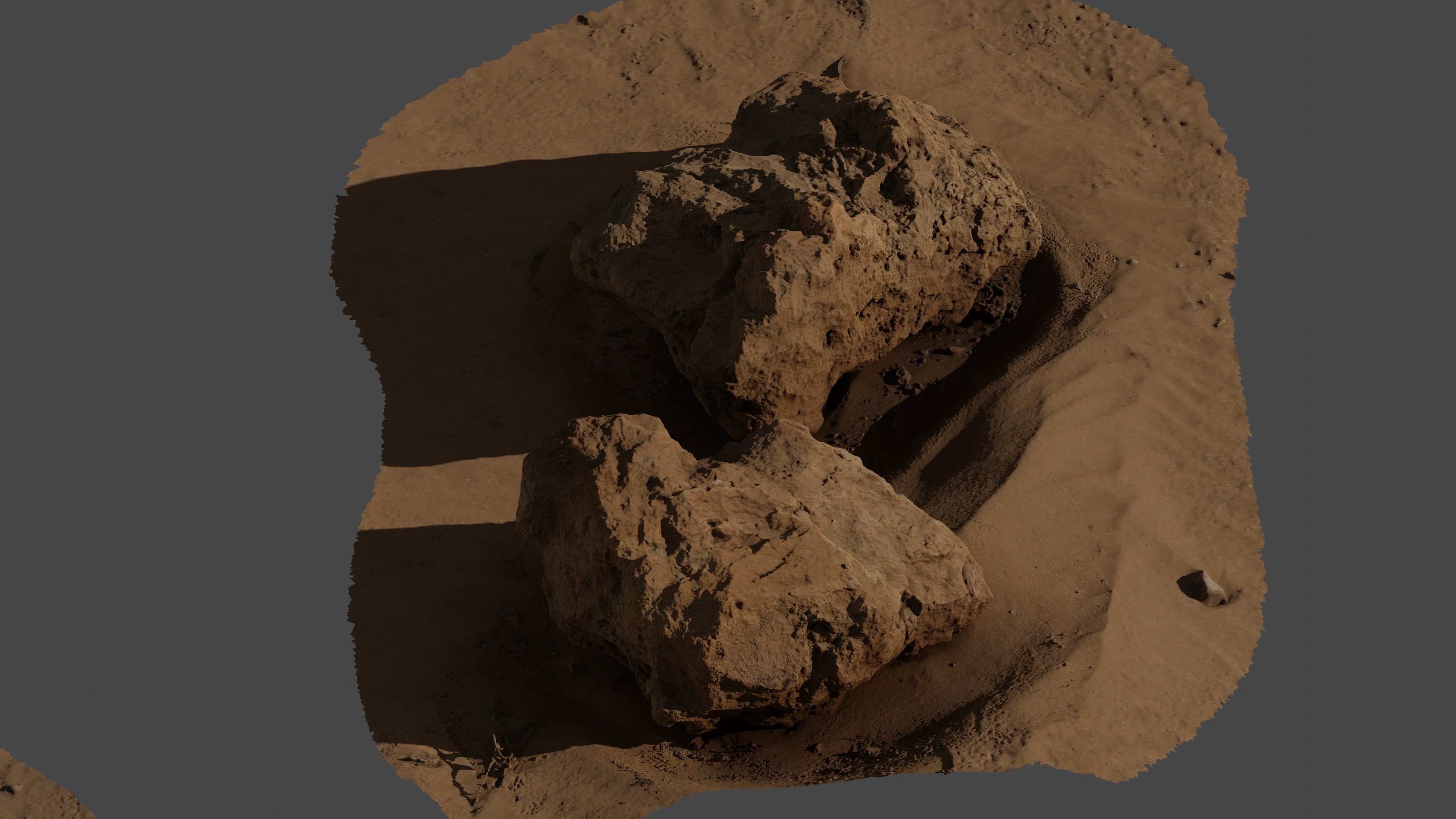 Rock07 two rocks 3D model_2