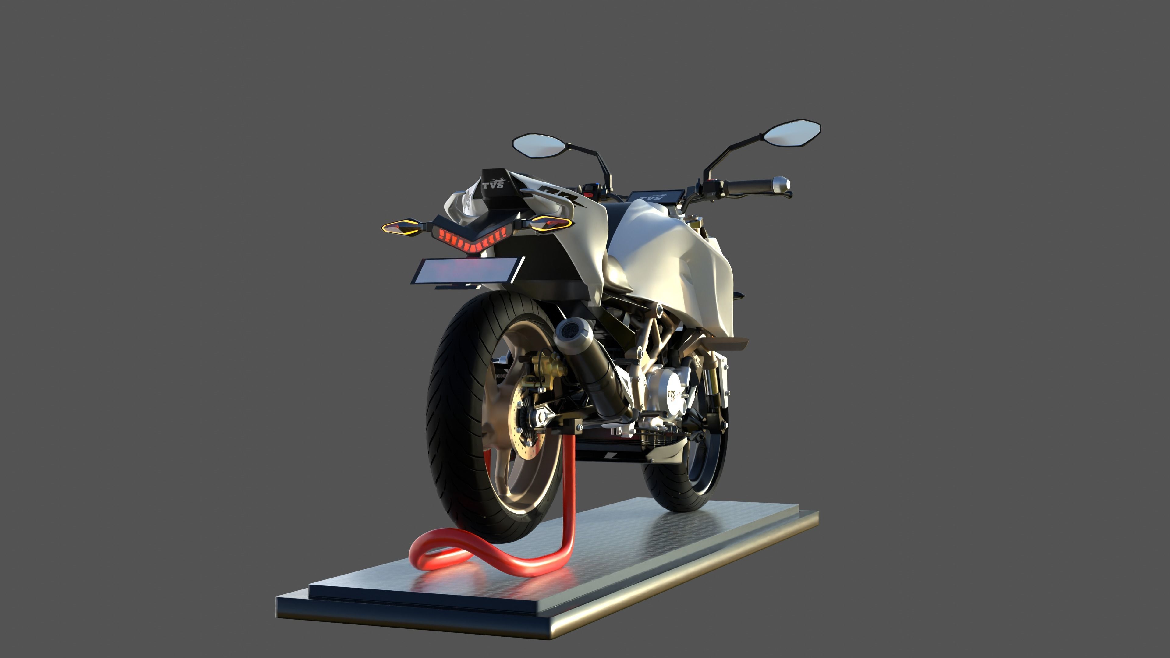 Fan made TVS 310R motorcycle concept model 3D model_5