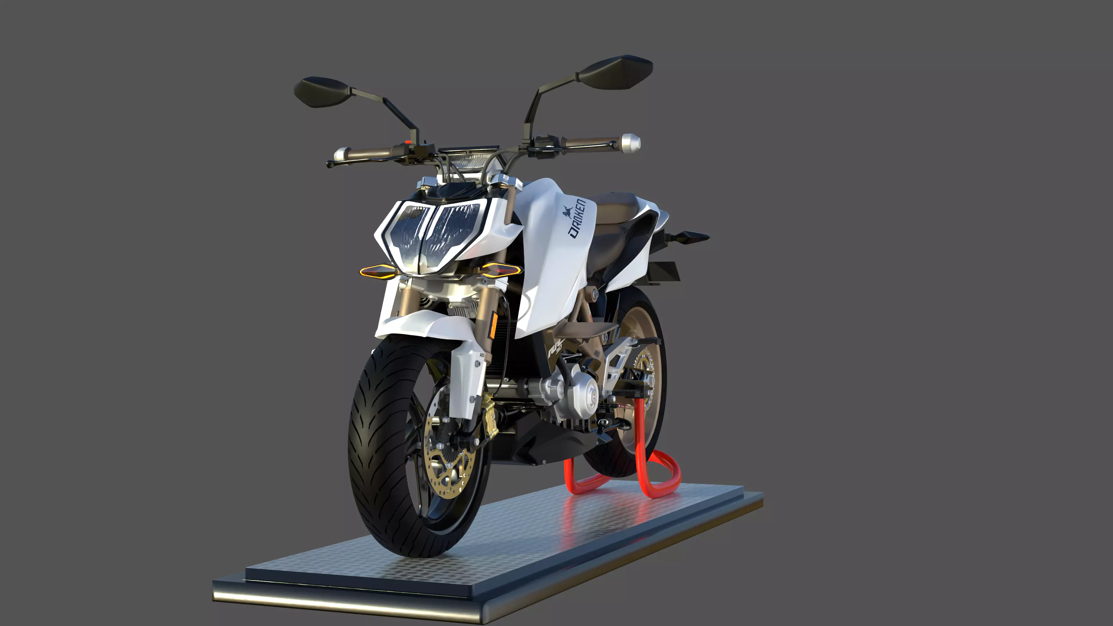 Fan made TVS 310R motorcycle concept model 3D model_0