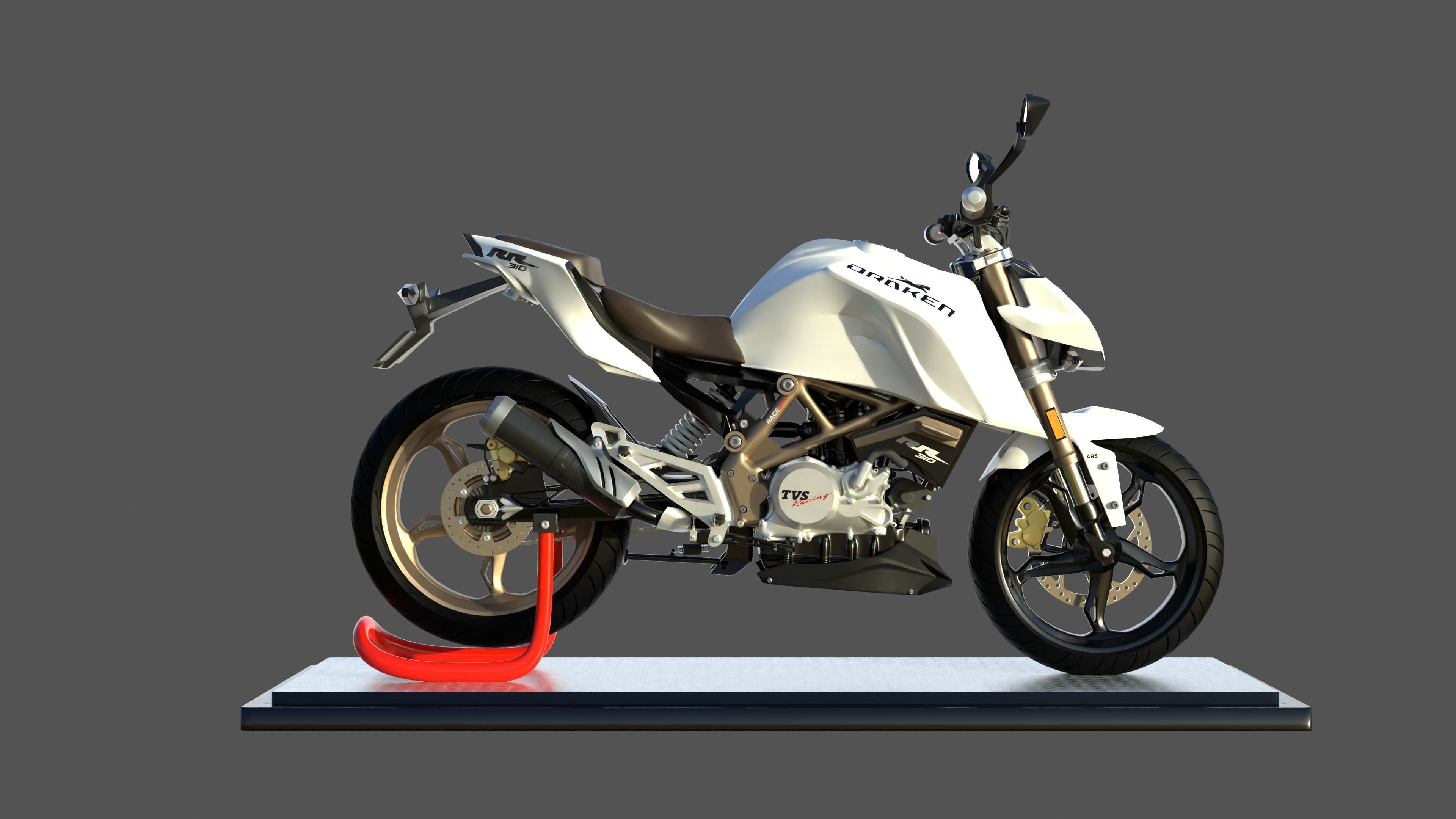 Fan made TVS 310R motorcycle concept model 3D model_7