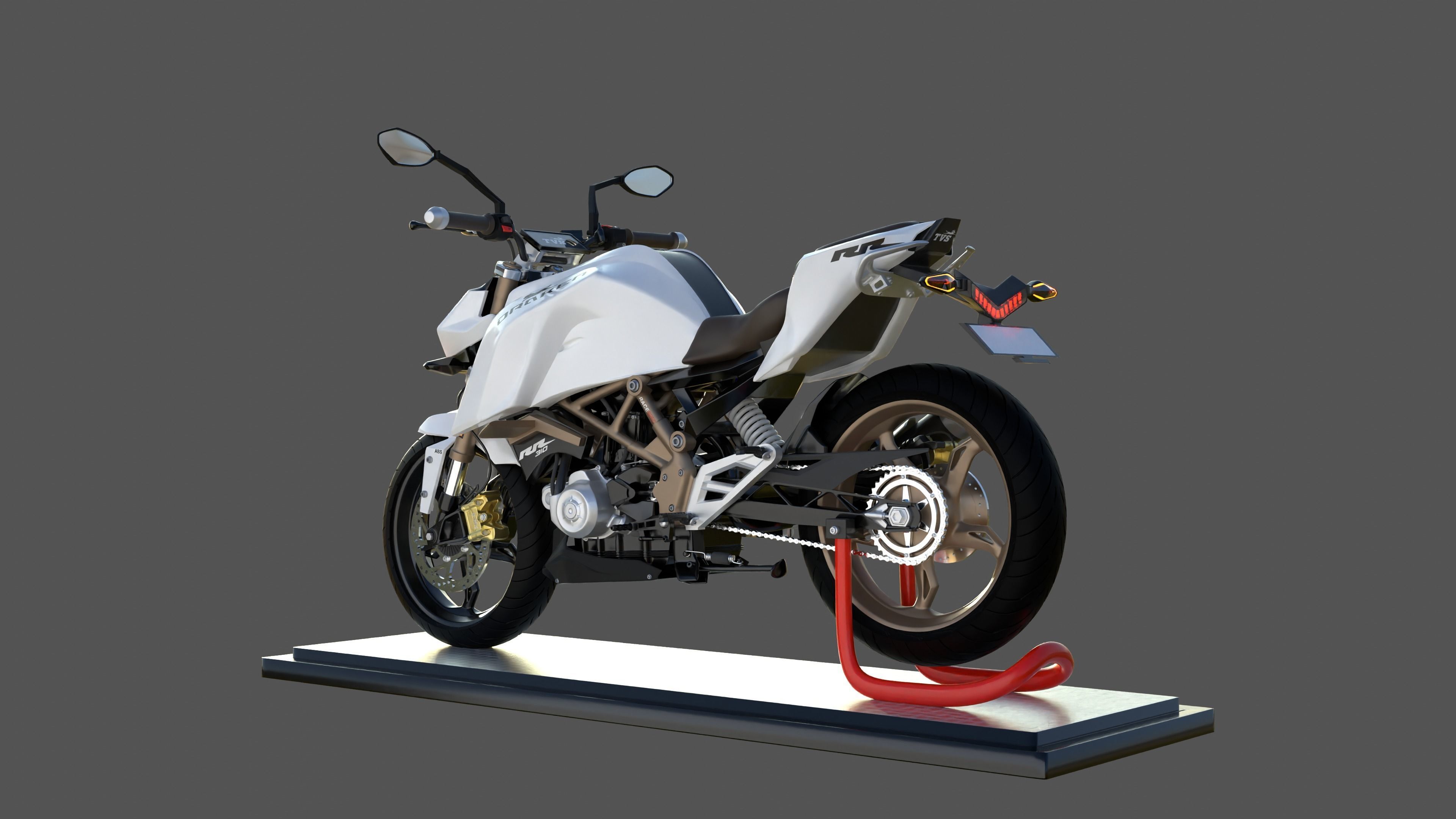 Fan made TVS 310R motorcycle concept model 3D model_3