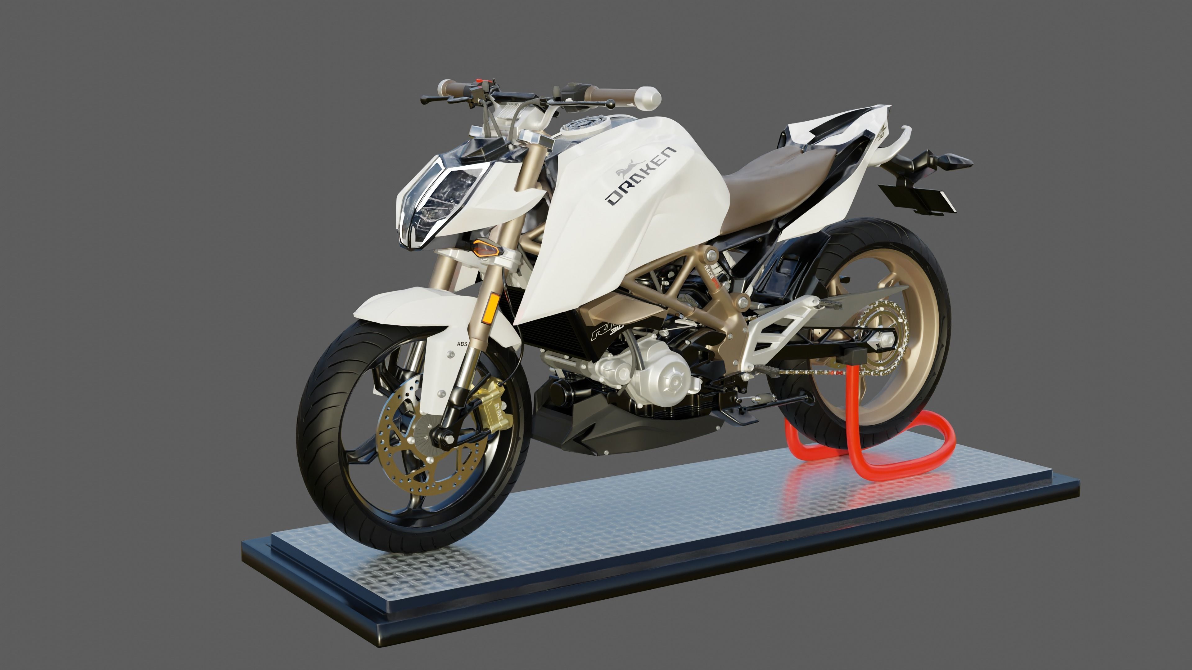 Fan made TVS 310R motorcycle concept model 3D model_9