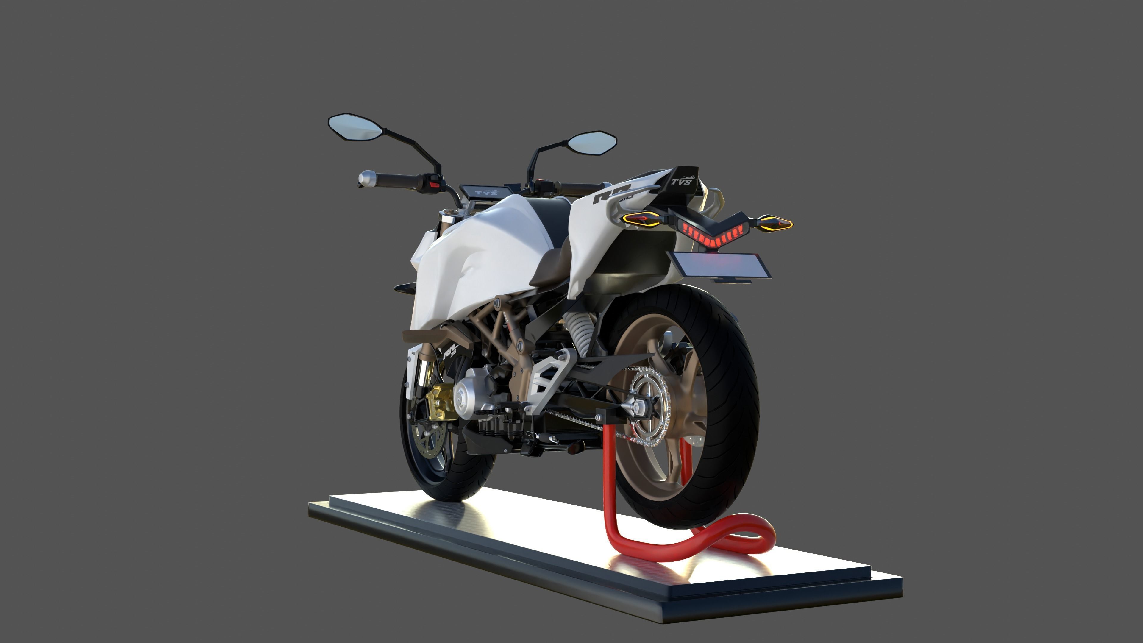 Fan made TVS 310R motorcycle concept model 3D model_4