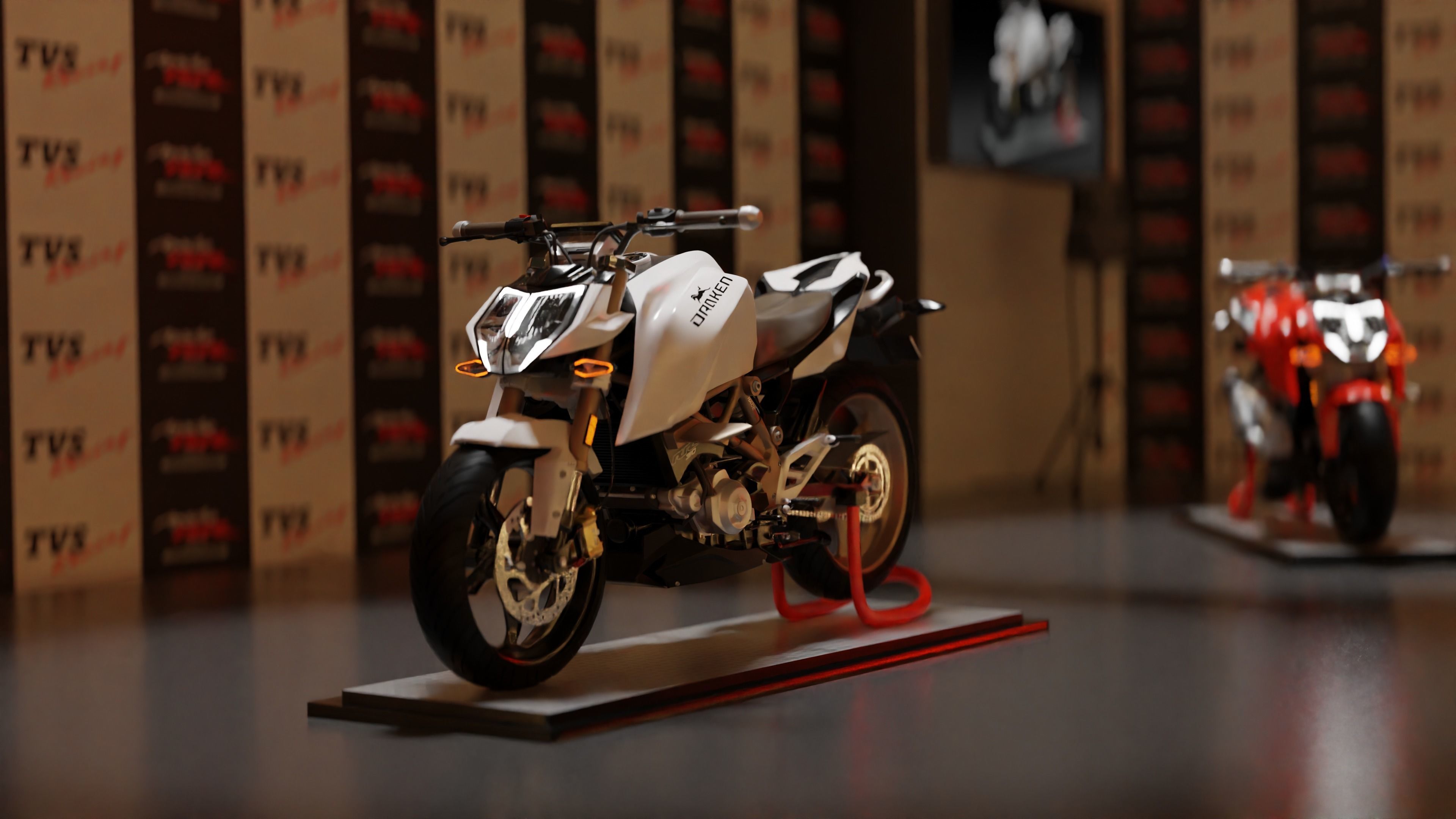 Fan made TVS 310R motorcycle concept model 3D model_8