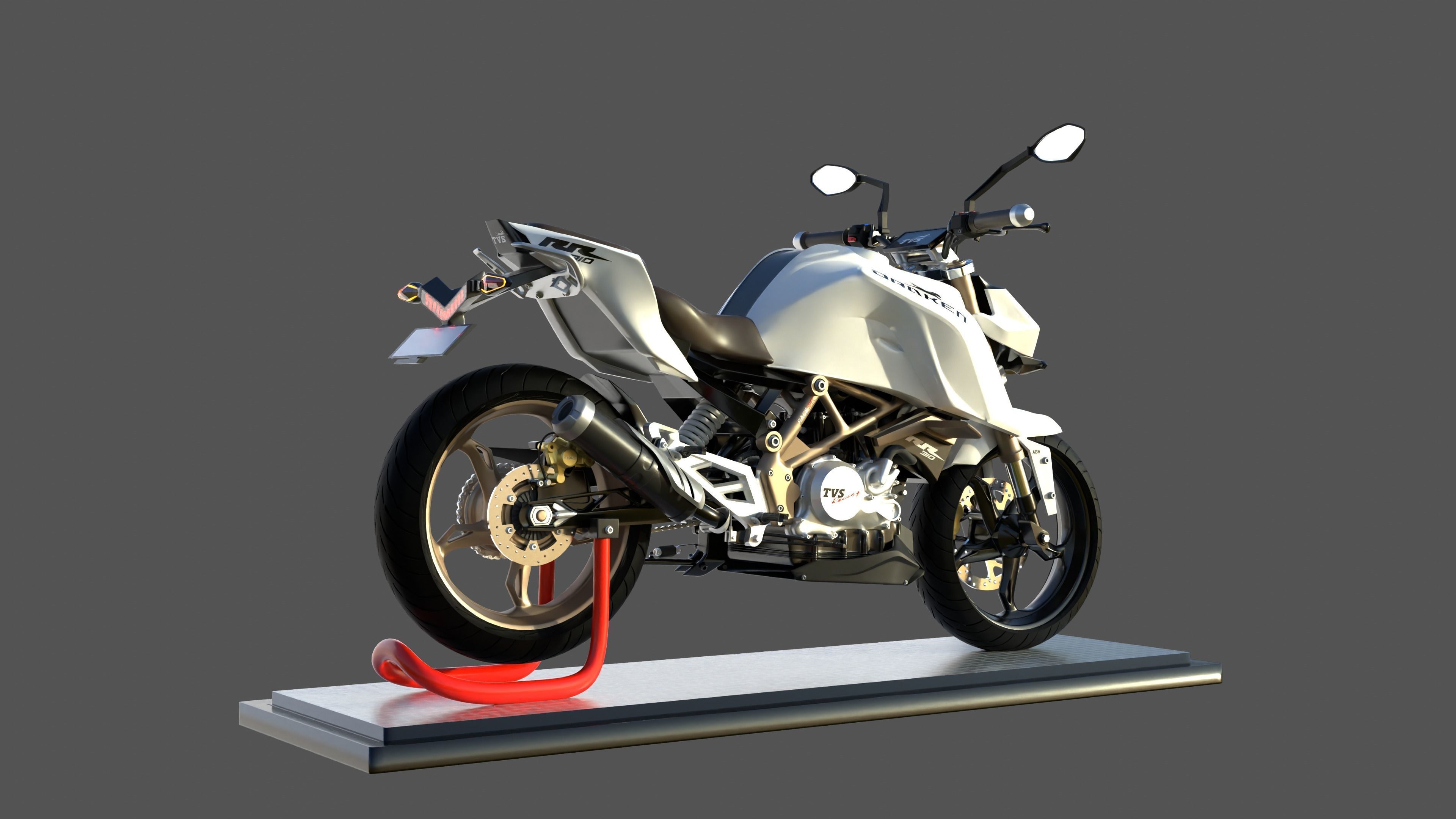 Fan made TVS 310R motorcycle concept model 3D model_6