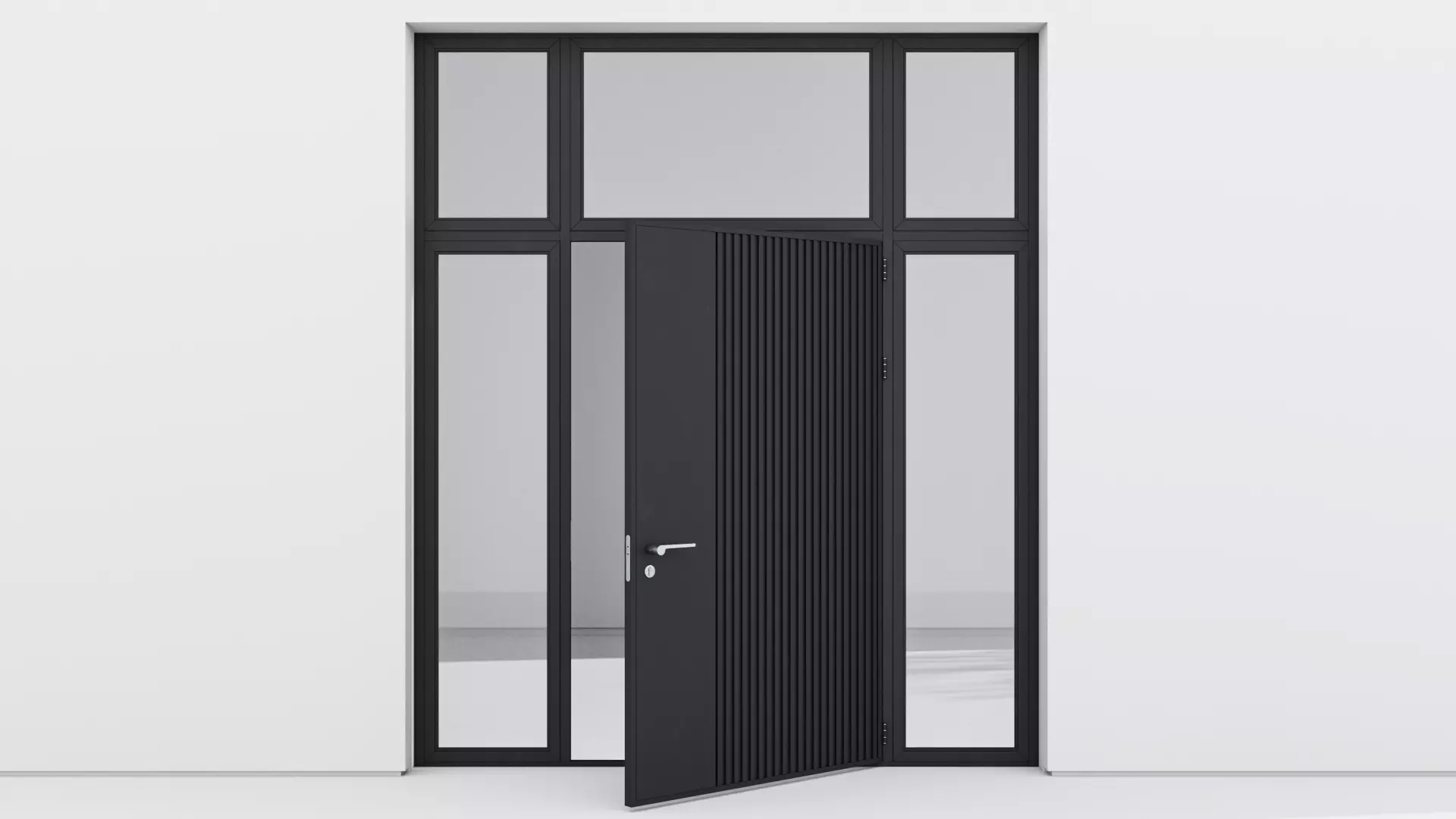 Aluminium door 45 3D model_0