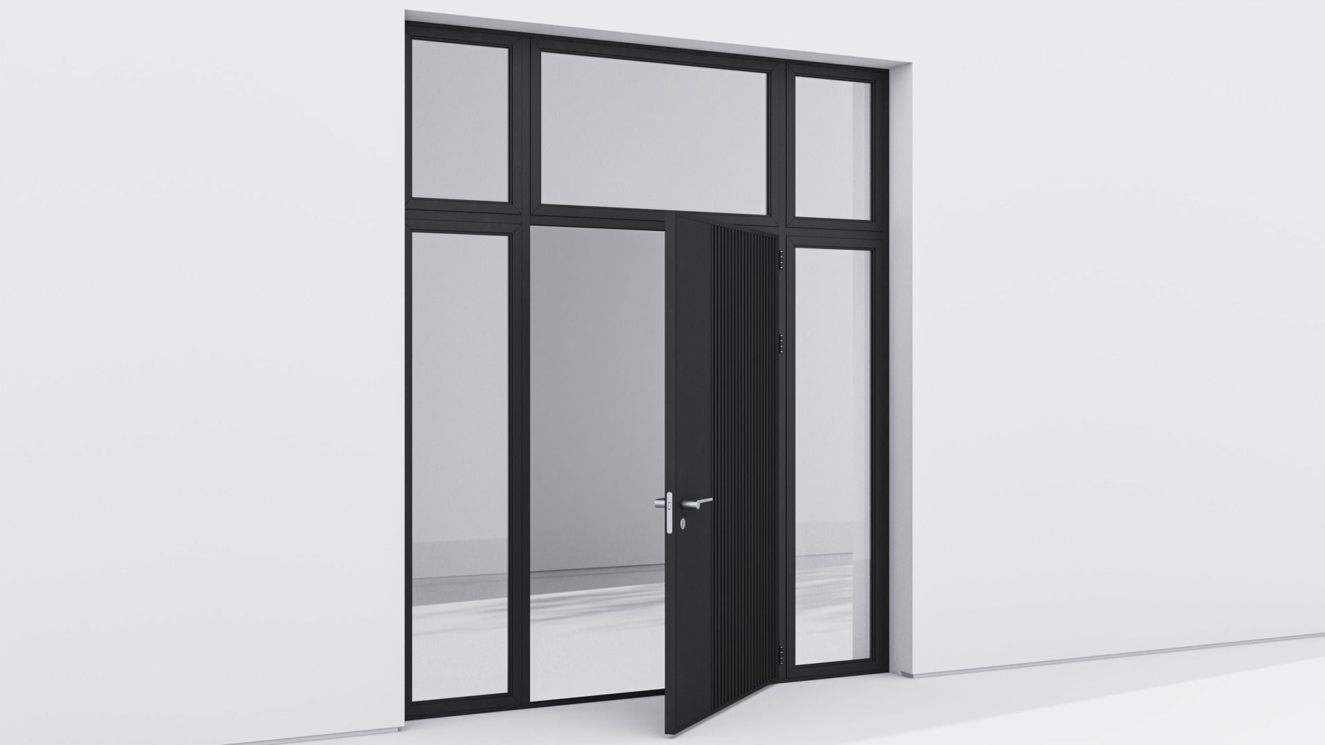 Aluminium door 45 3D model_3