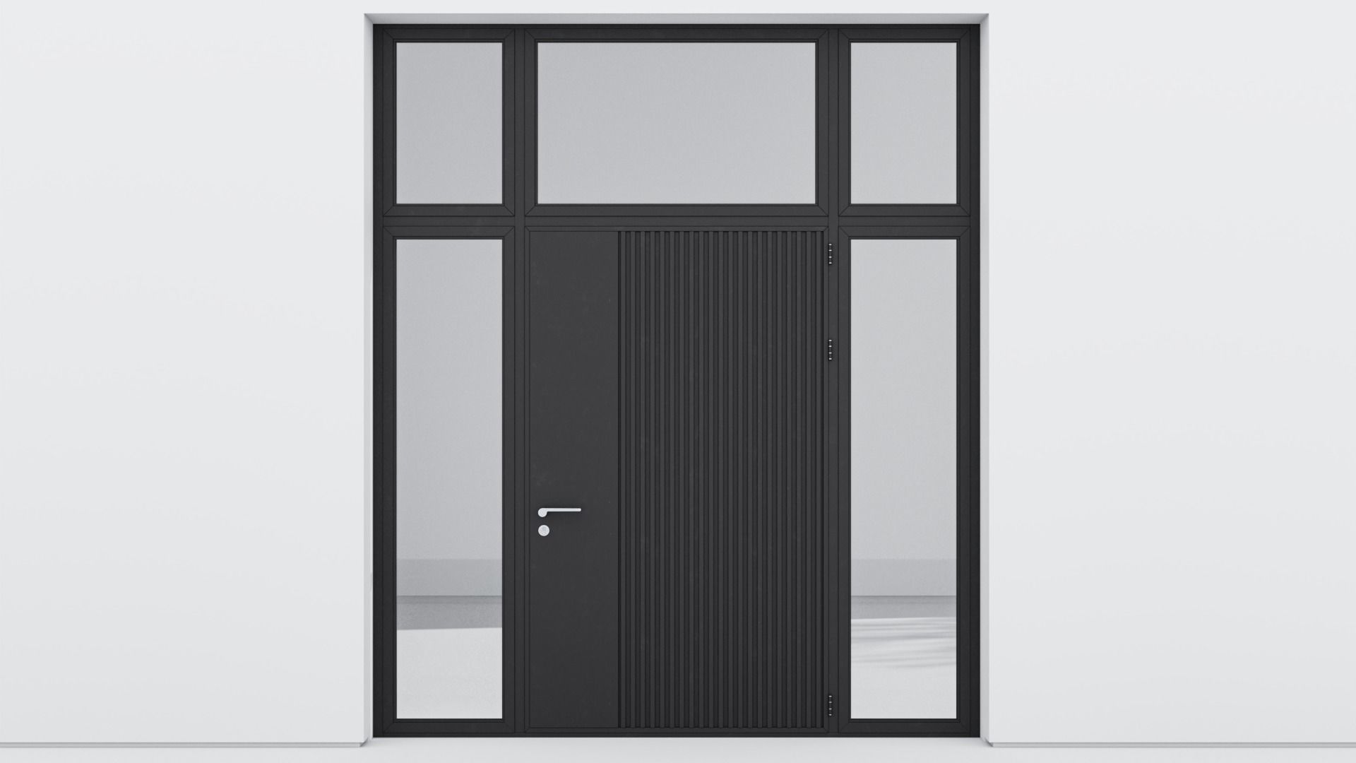 Aluminium door 45 3D model_1
