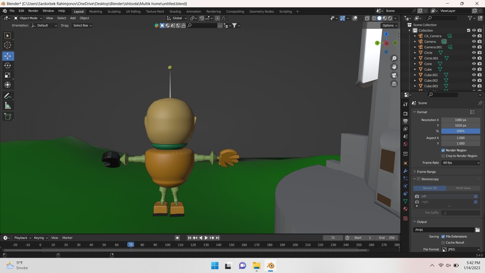  Robot Boy City of Dreams Cartoon Hero 3D model_5
