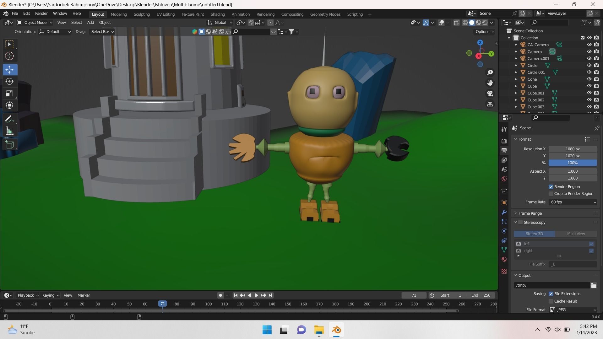  Robot Boy City of Dreams Cartoon Hero 3D model_1